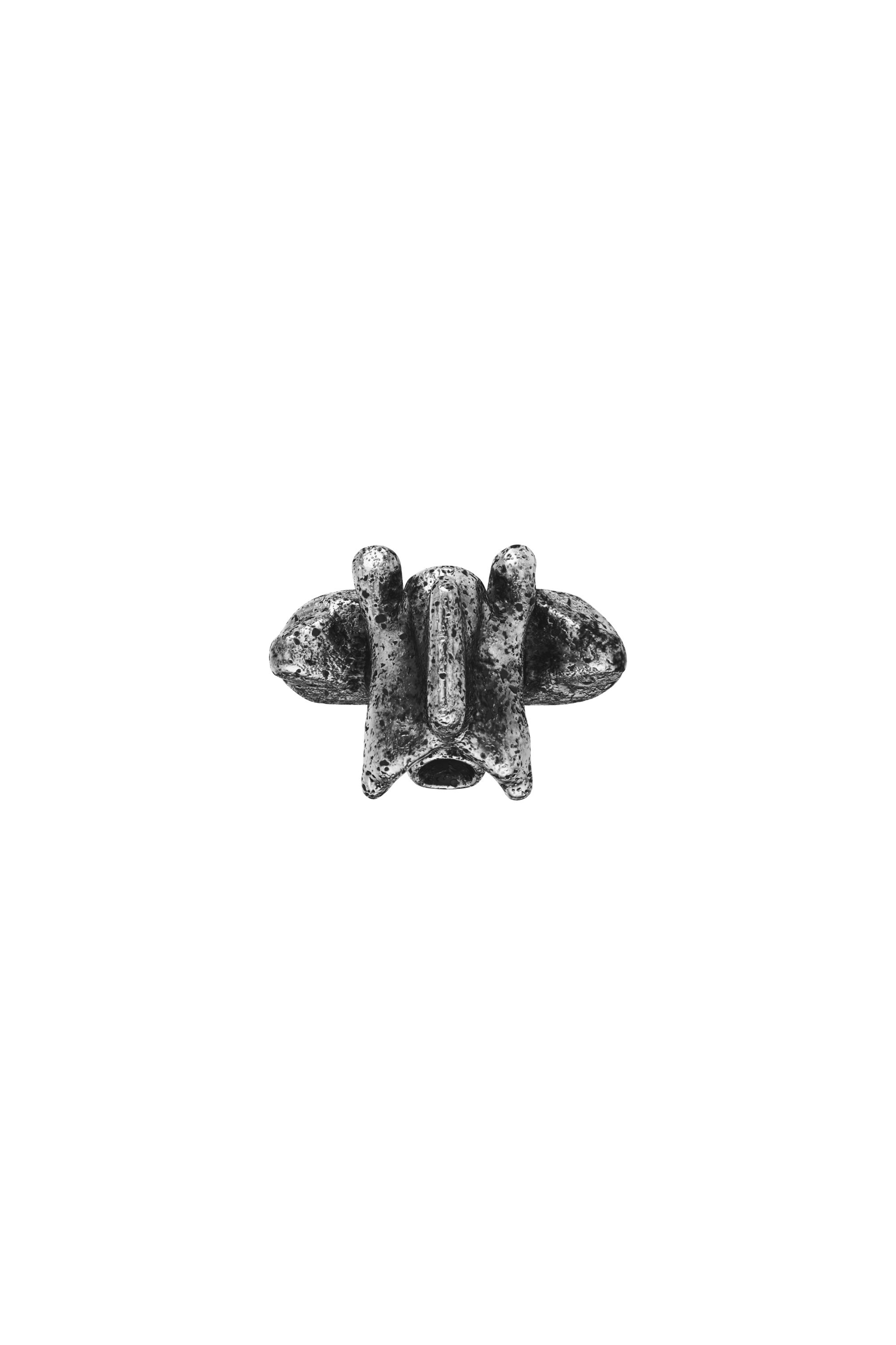 Diesel - DX1708040 JEWELLERY, Anello in metallo color argento con elemento centrale Unisex in Grigio - 3