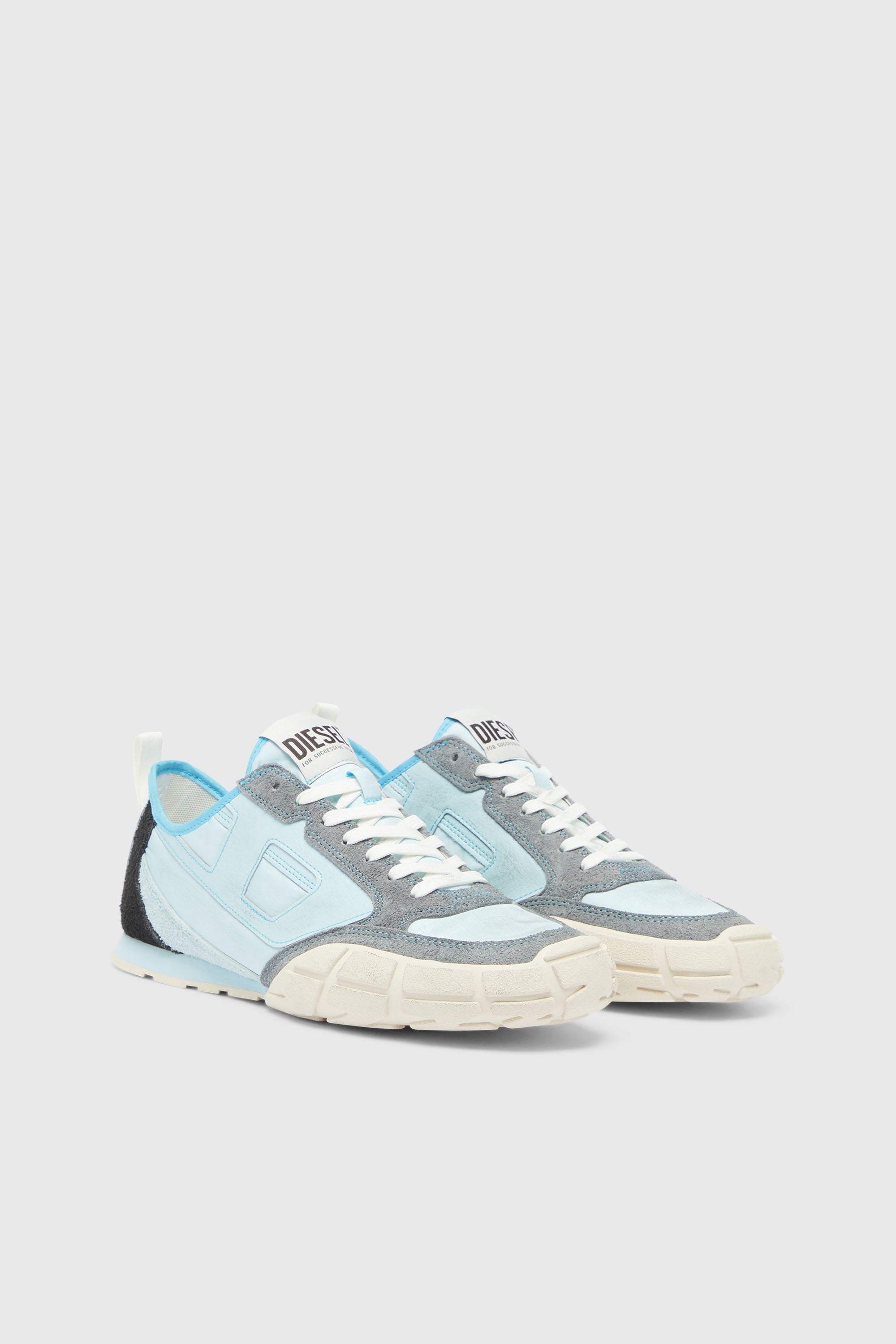 Diesel - S-PAGODHA LOW, S-Pagodha - Sneakers in pelle e nylon Uomo in Blu - 2
