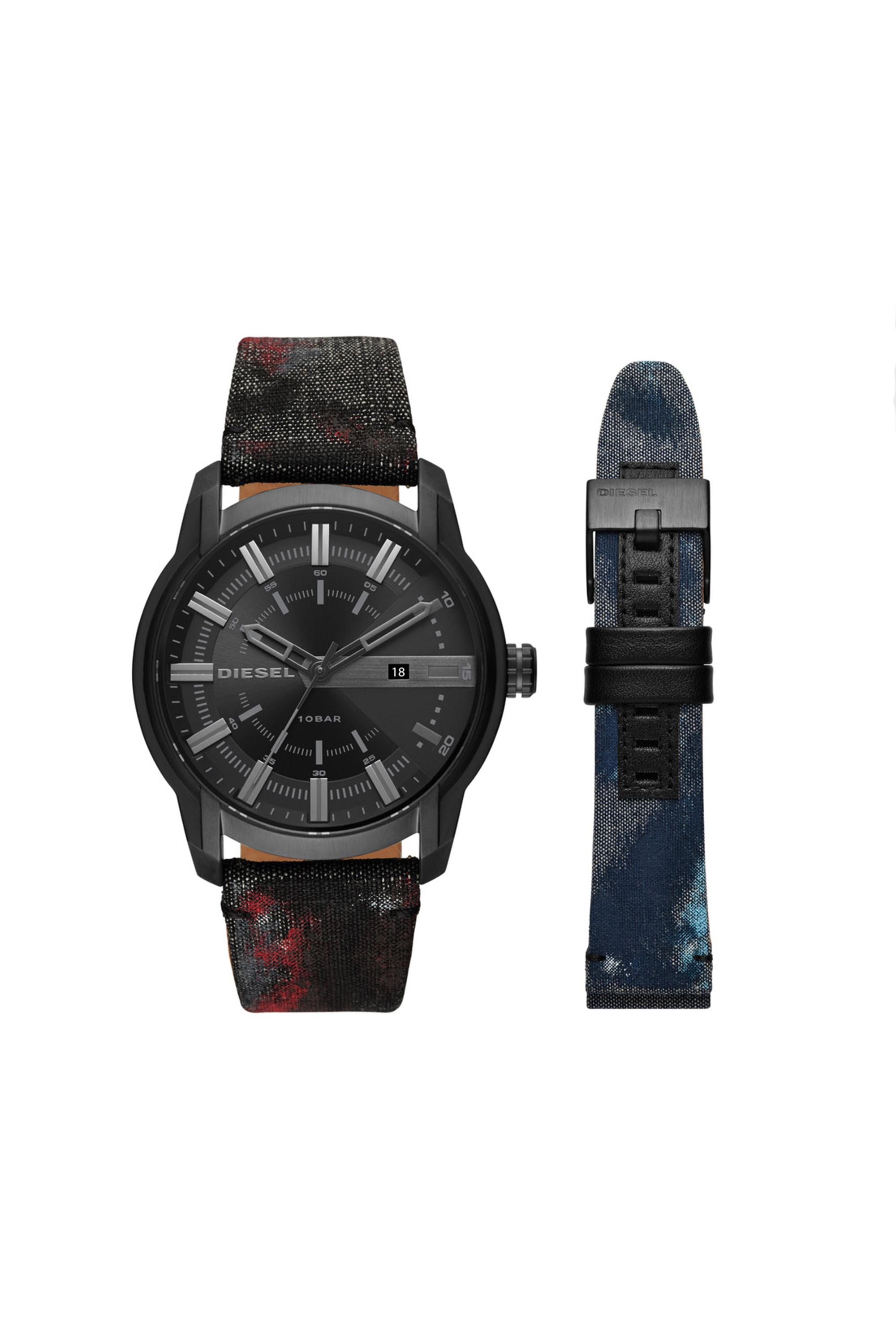 DZ1851 Man: Interchangeable denim watch, 45 mm | Diesel