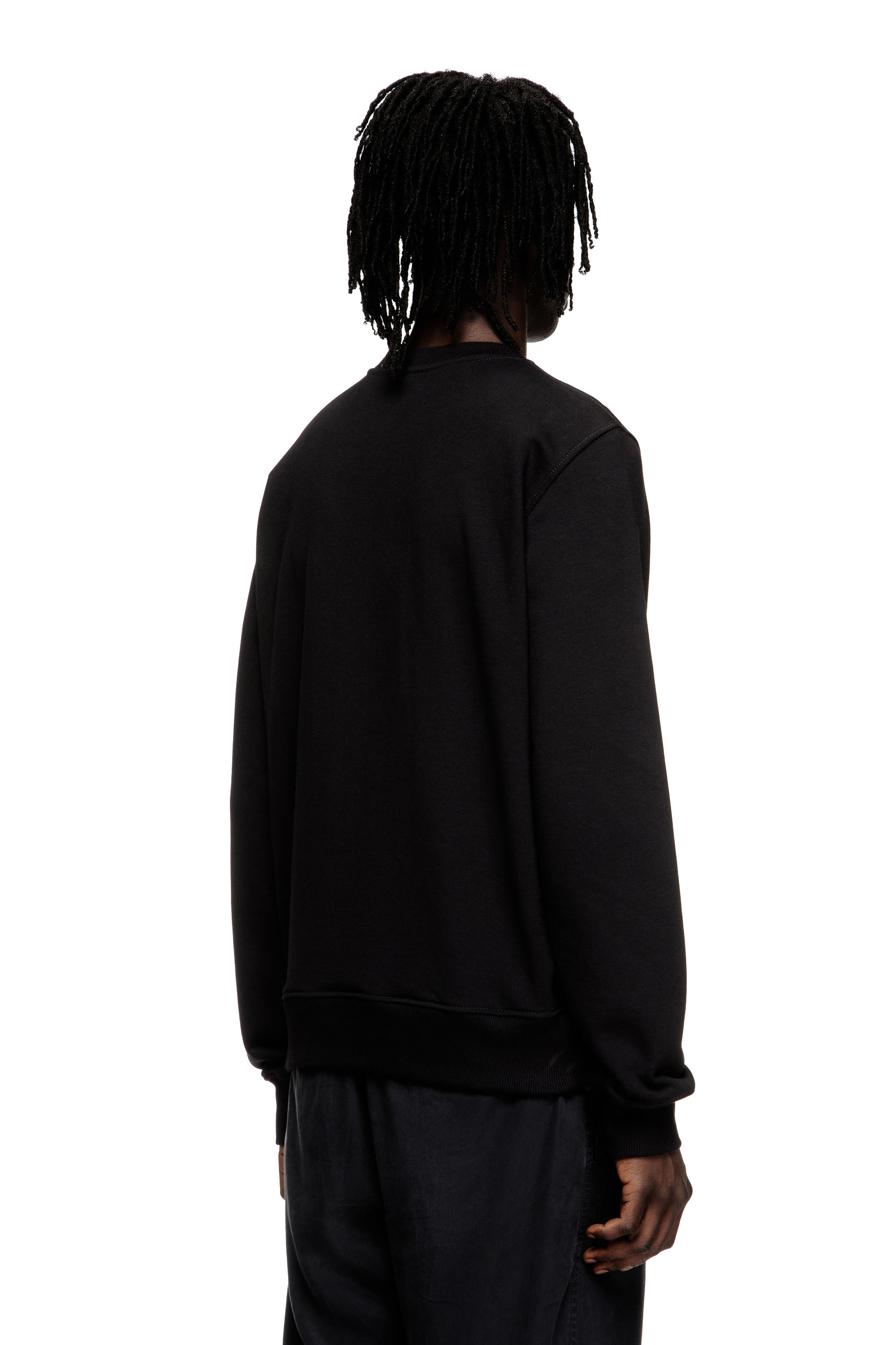 Diesel - S-GINN-T3, Felpa in cotone con stampa grafica Uomo in Nero - 4