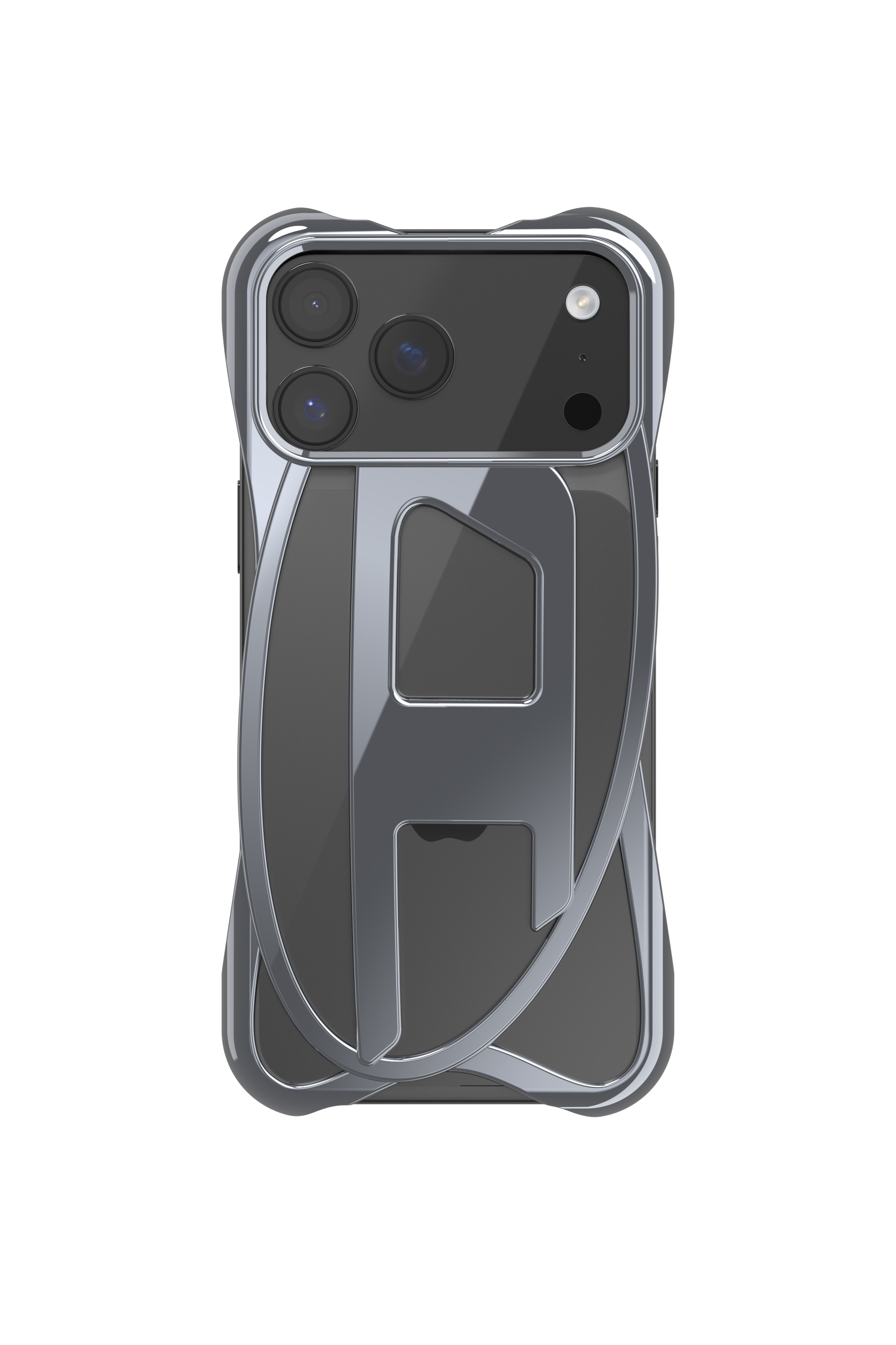Diesel - 60446  D FRAME CASE, Custodia Caged D lucida per iPhone 17 Pro Max Unisex in Grigio - 2