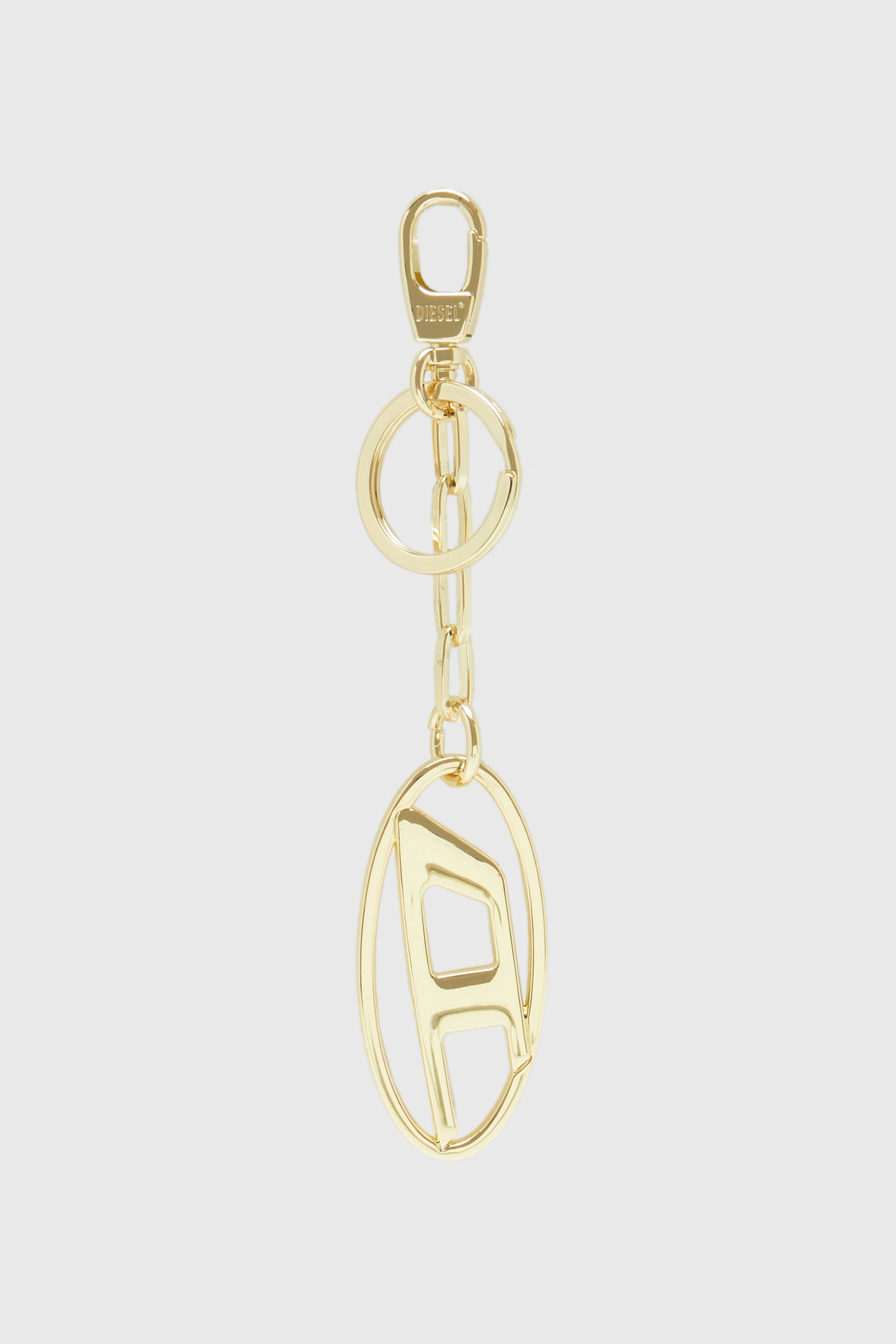 Diesel - HOLY-C, Portachiavi in metallo con placca logo Unisex in Oro - 1