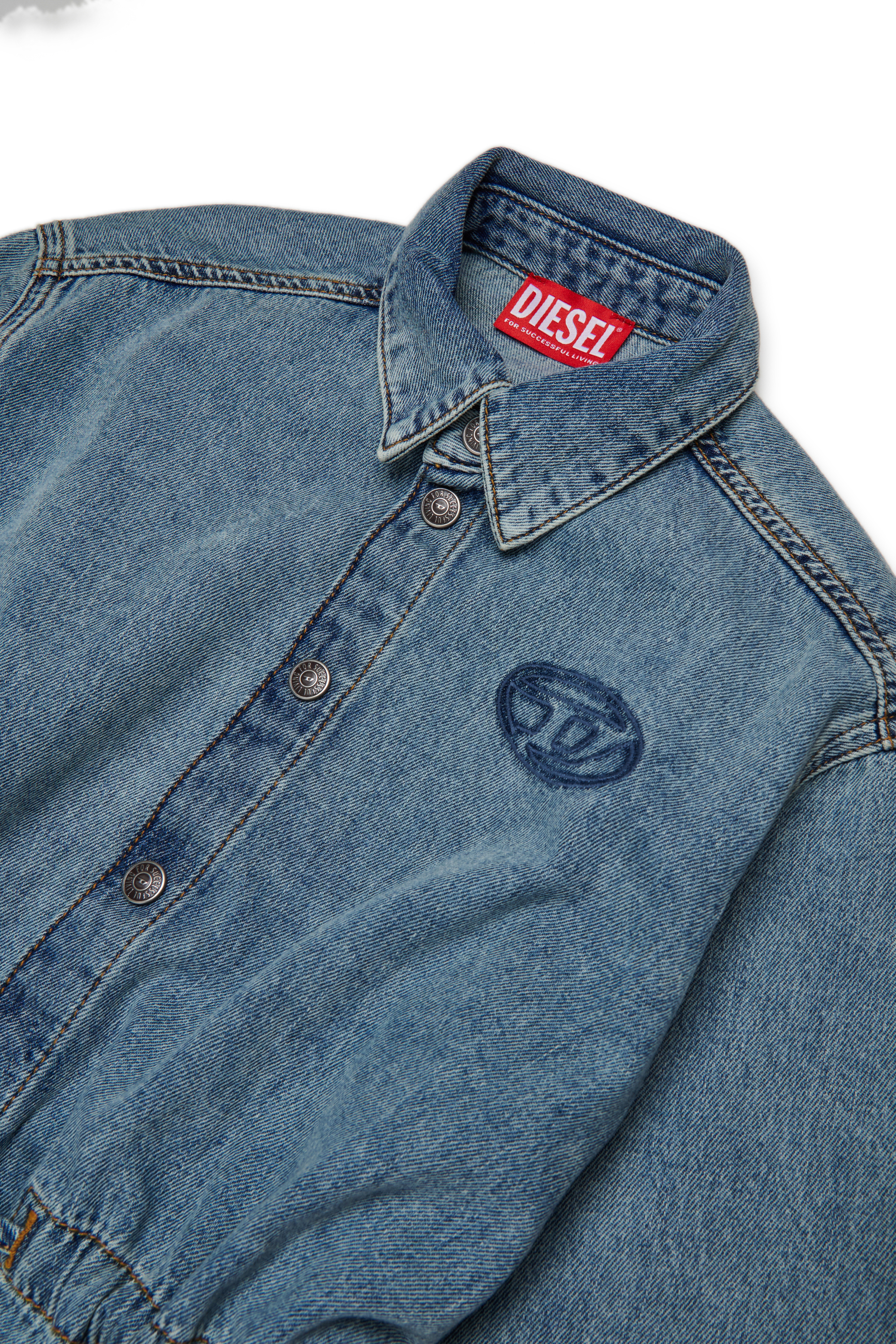 Diesel - DREAMY, Abito in denim con coulisse Donna in Blu - 3