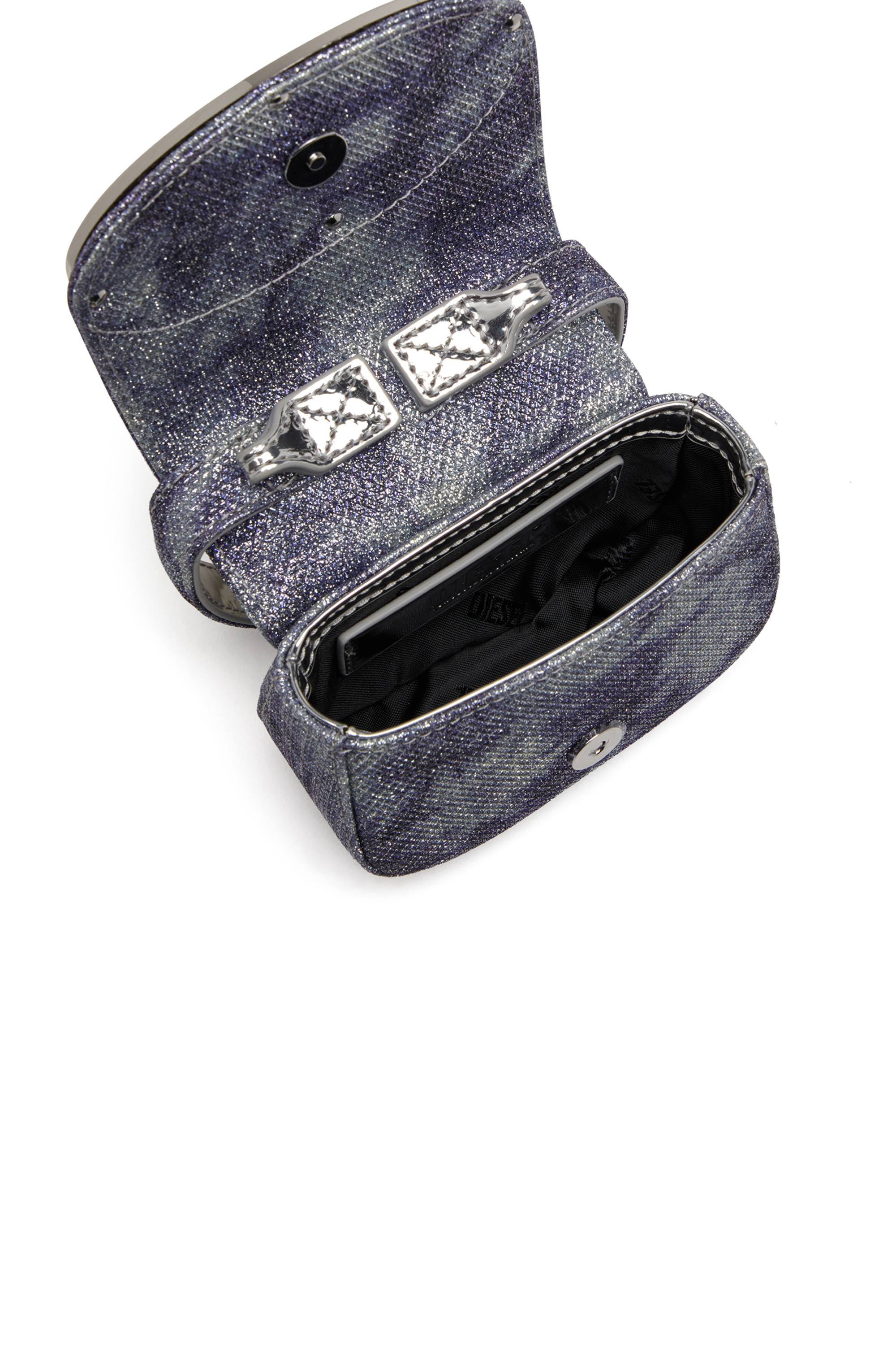 Diesel - 1DR XS, 1DR Xs-Iconica mini bag in tessuto brillante Donna in Blu - 4