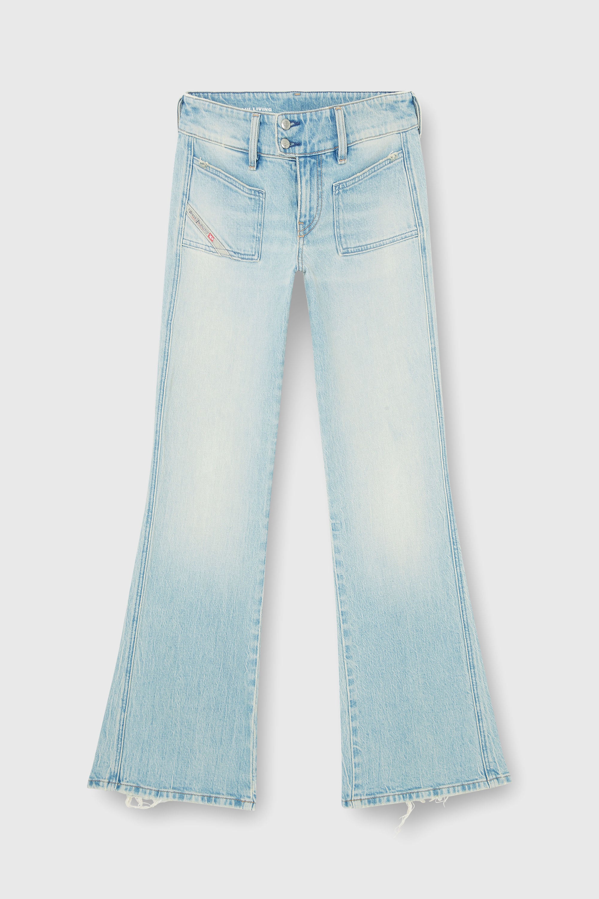 Diesel - Bootcut Jeans D-Hush 0KBBX Donna, Blu Chiaro - Image 2