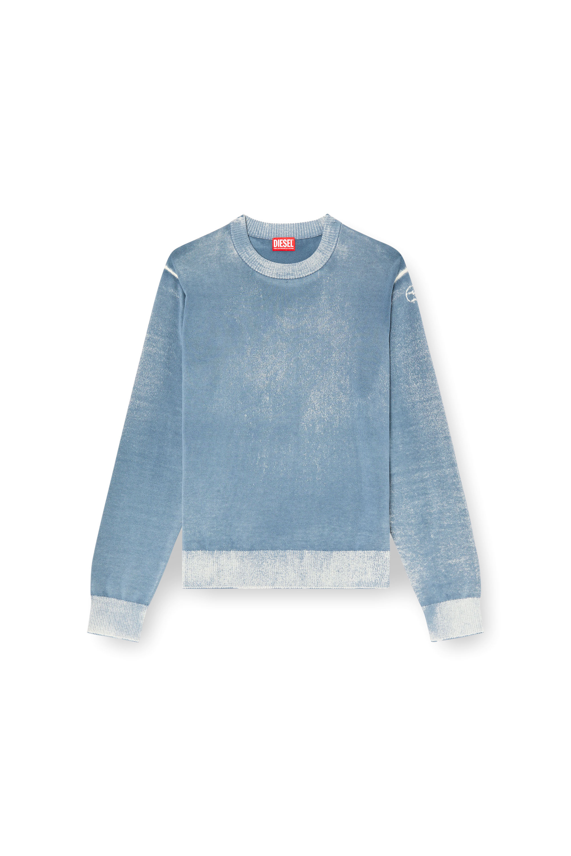 Diesel - K-LARENCE-B, Maglia in cotone stampata al contrario Uomo in Blu - 3