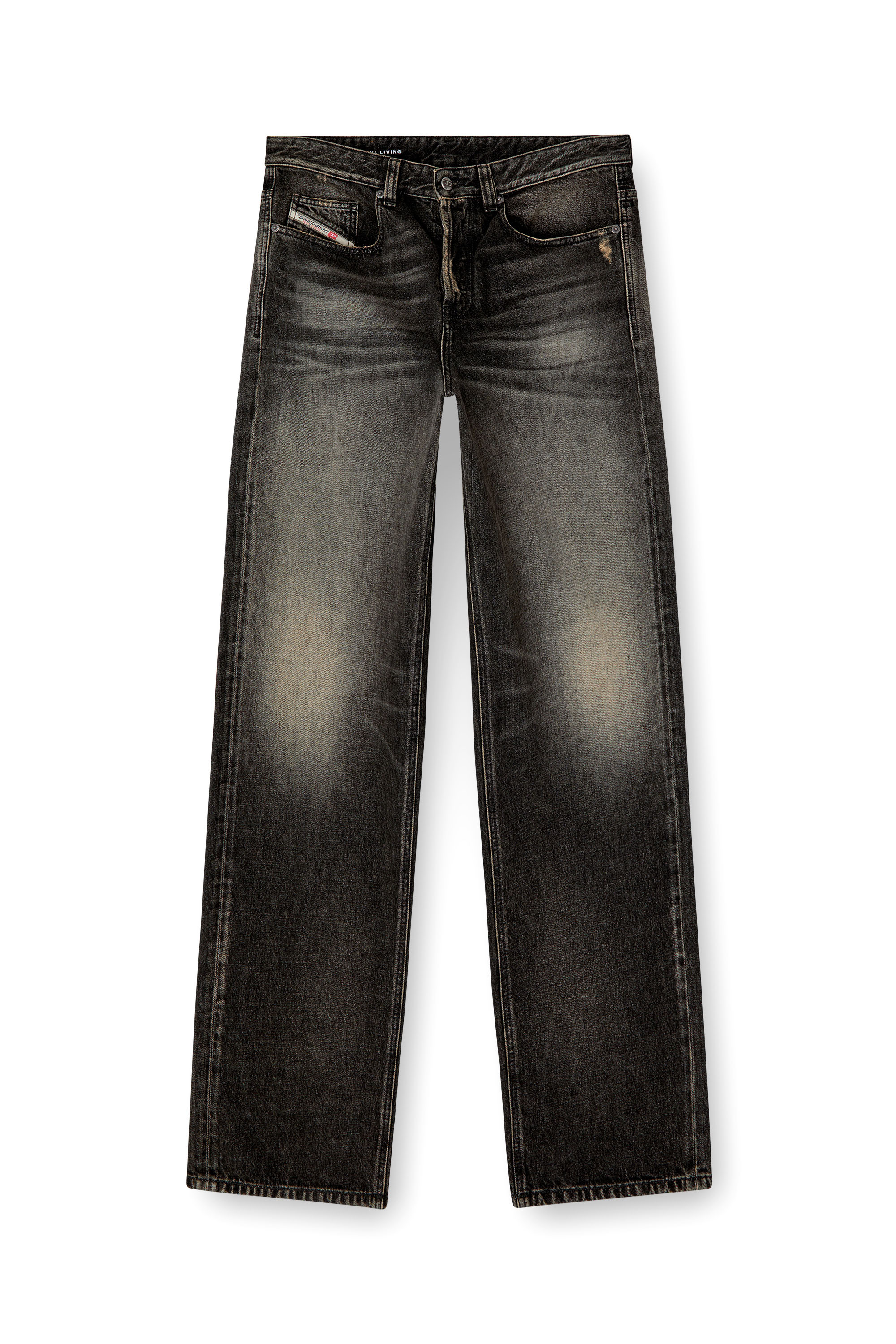 Diesel - Relaxed Jeans 2001 D-Macro 007Z1 Uomo, Nero/Grigio scuro - Image 5