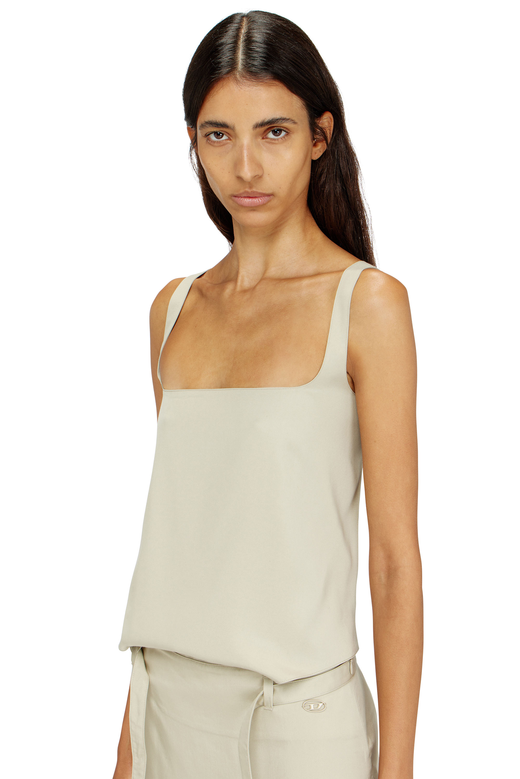 Diesel - D-SANA, Abito a grembiule in lyocell Donna in Beige - 4