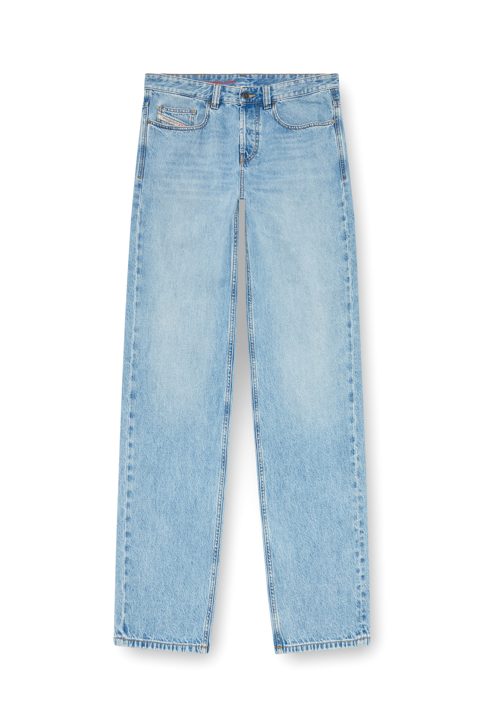 Diesel - Relaxed Jeans 2001 D-Macro 09I29 Uomo, Blu Chiaro - Image 3