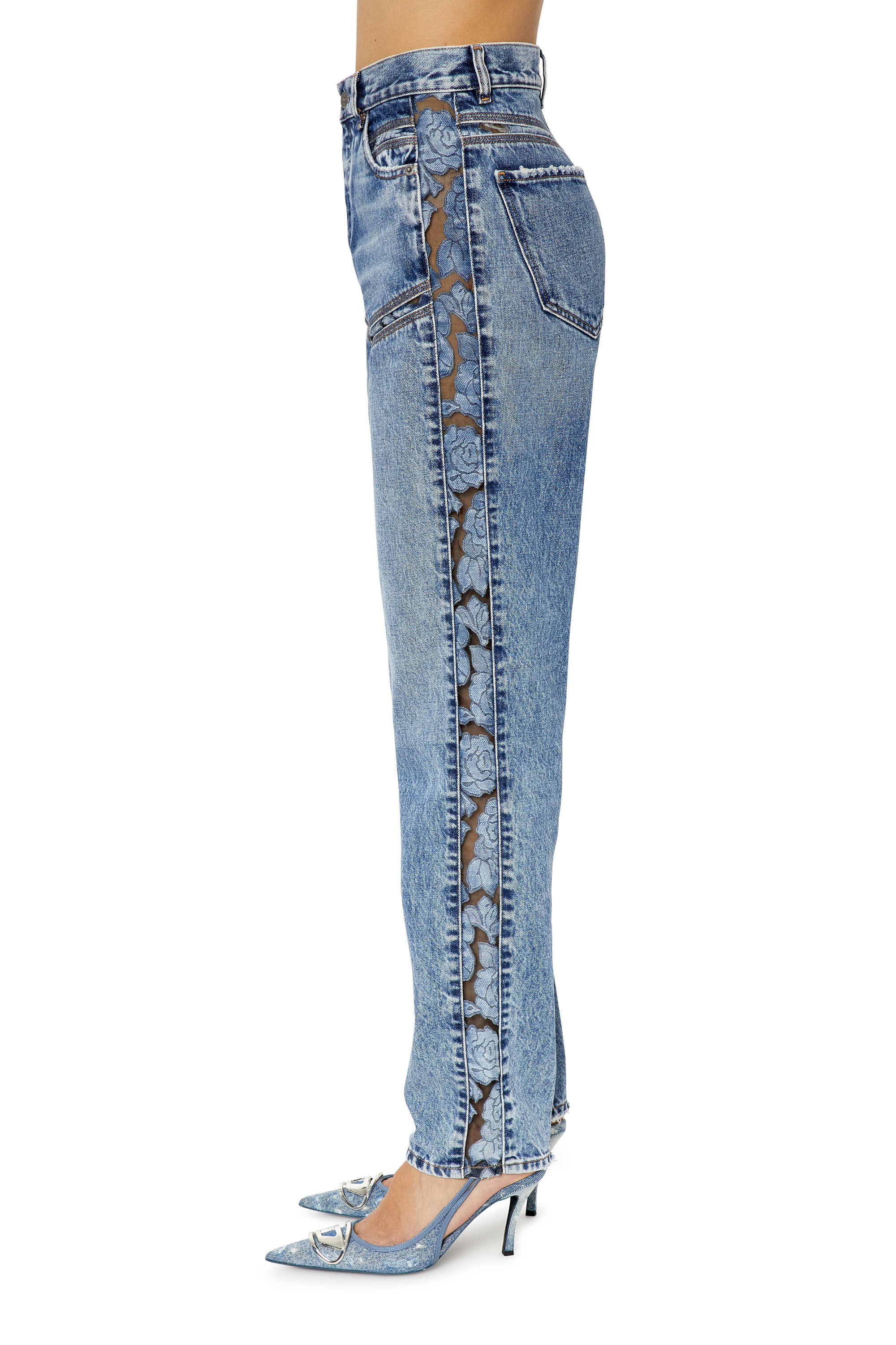 Diesel - D-Pilut 007J3 Straight Jeans, Blu medio - Image 4
