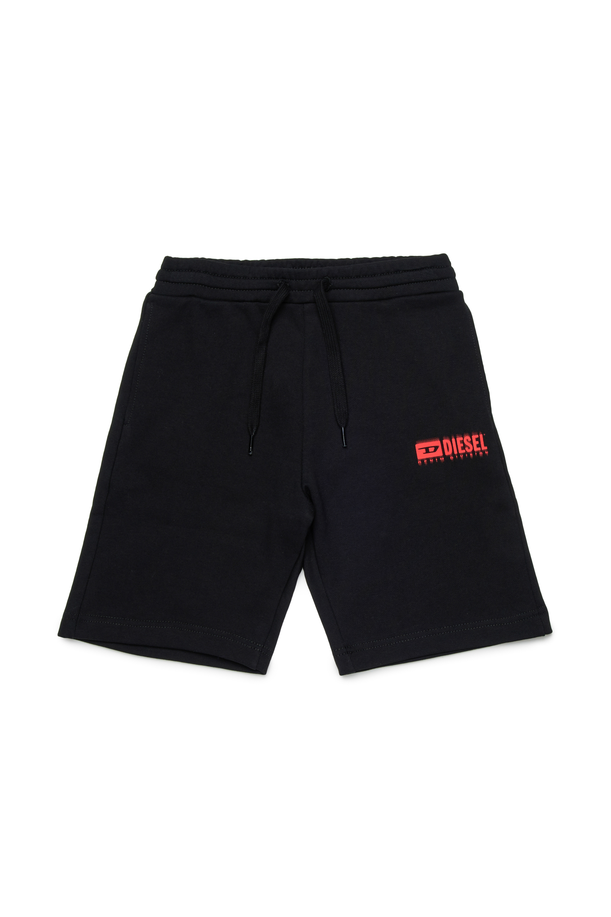 Diesel - PBASESHORT, Shorts sportivi con logo dégradé Uomo in Nero - 1