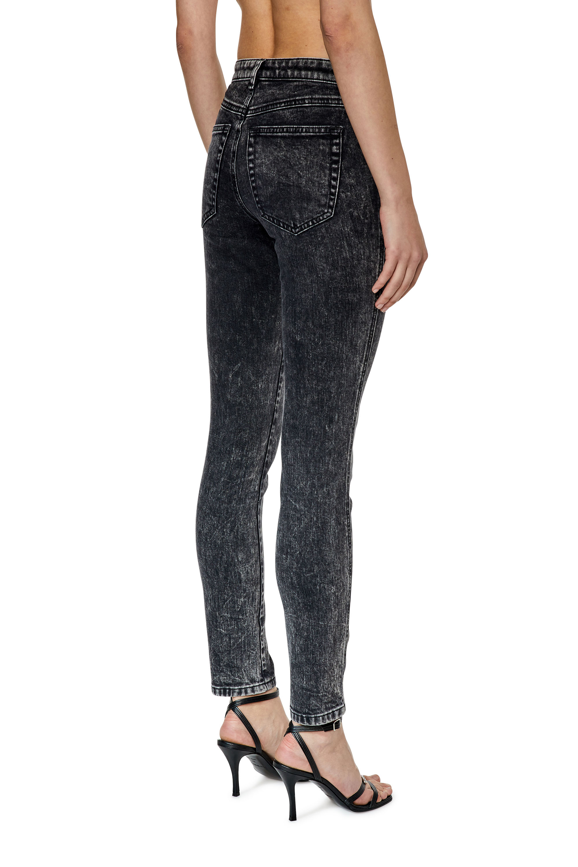 Diesel - Skinny Jeans 2015 Babhila 0ENAN, Nero/Grigio scuro - Image 4
