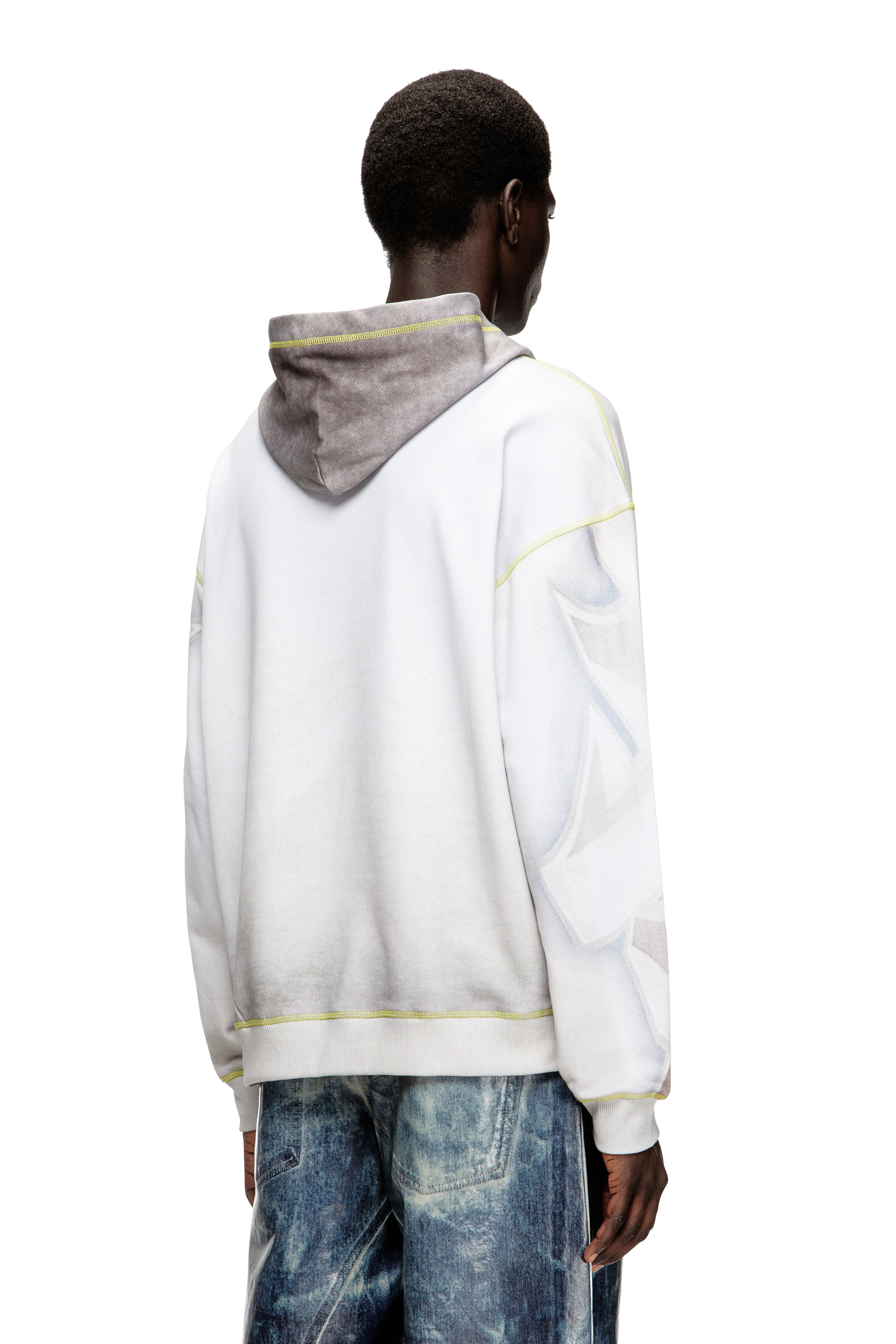Diesel - S-BOXT-HOOD-SHOW, Hoodie con stampa graffiti Uomo in Grigio - 4