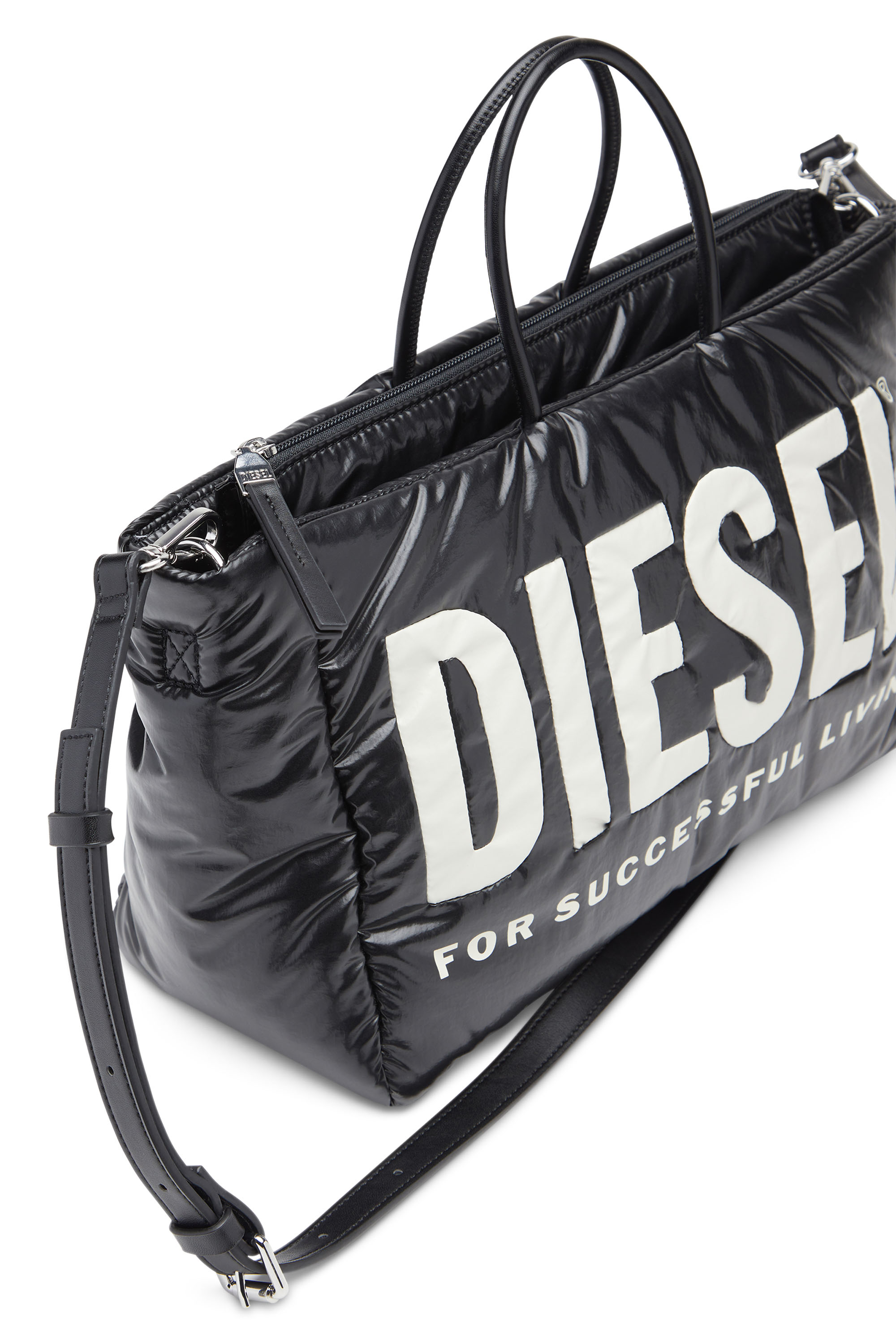 Diesel - PUFF DSL TOTE M X, Nero - Image 5