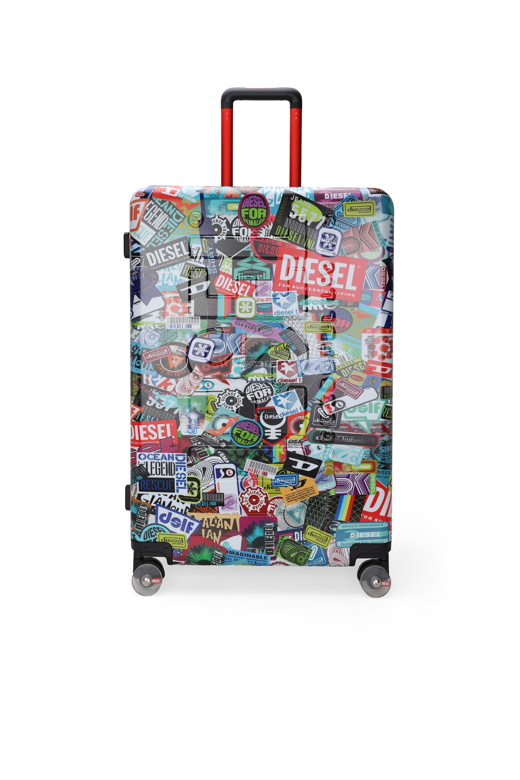 Diesel - DIESEL PC PRINTED TROLLEY-STICKERS- DSL0, Valigia stile sticker taglia L Unisex in Multicolor - 1