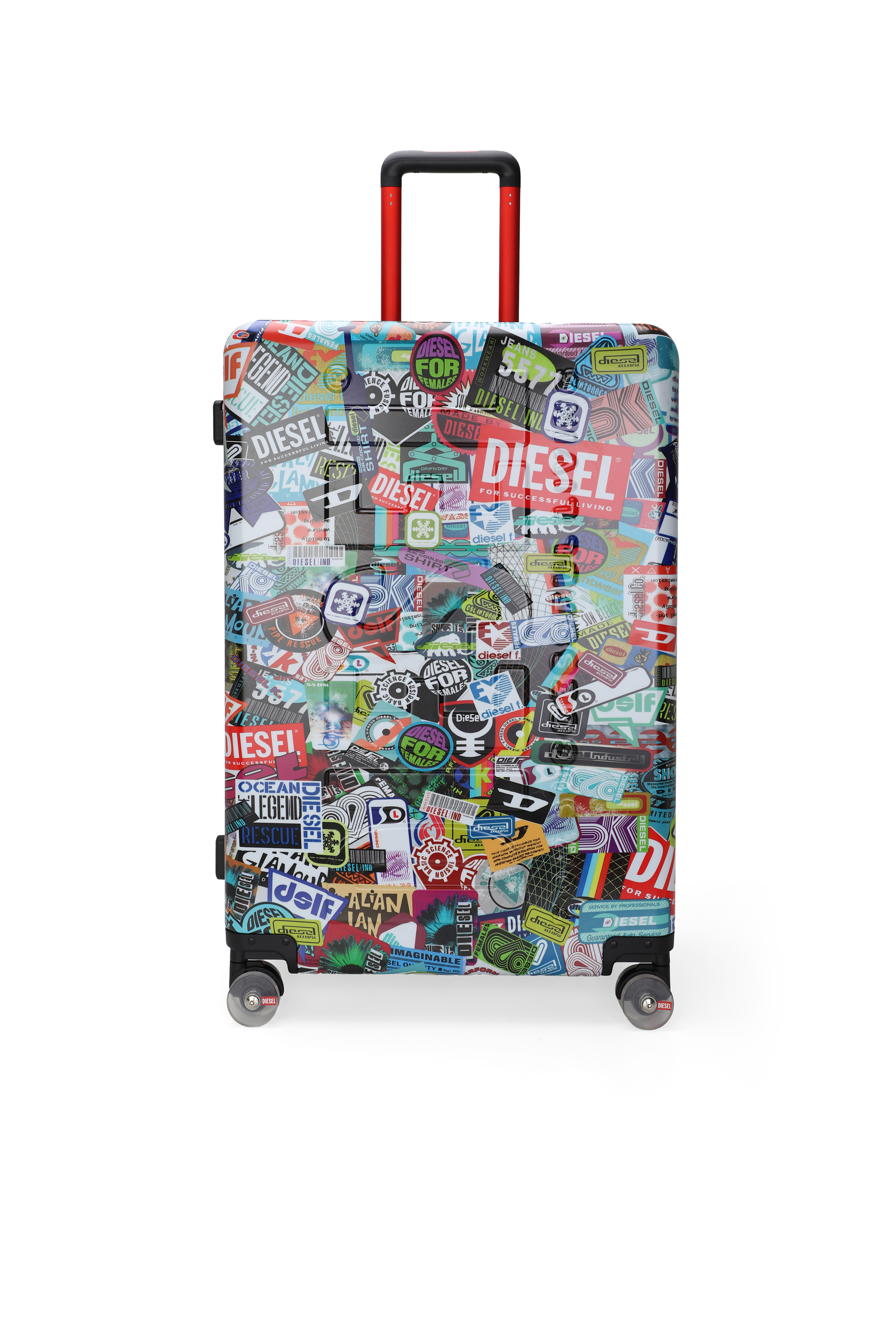 Diesel - DIESEL PC PRINTED TROLLEY-STICKERS- DSL0, Valigia stile sticker taglia L Unisex in Multicolor - 1