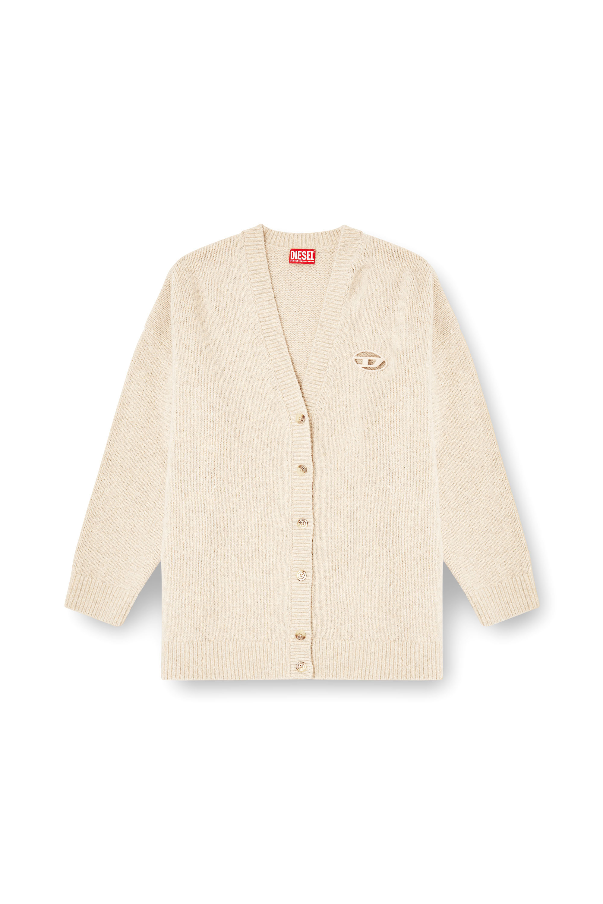Diesel - M-AREELA, Cardigan in misto lana e alpaca Donna in Beige - 3