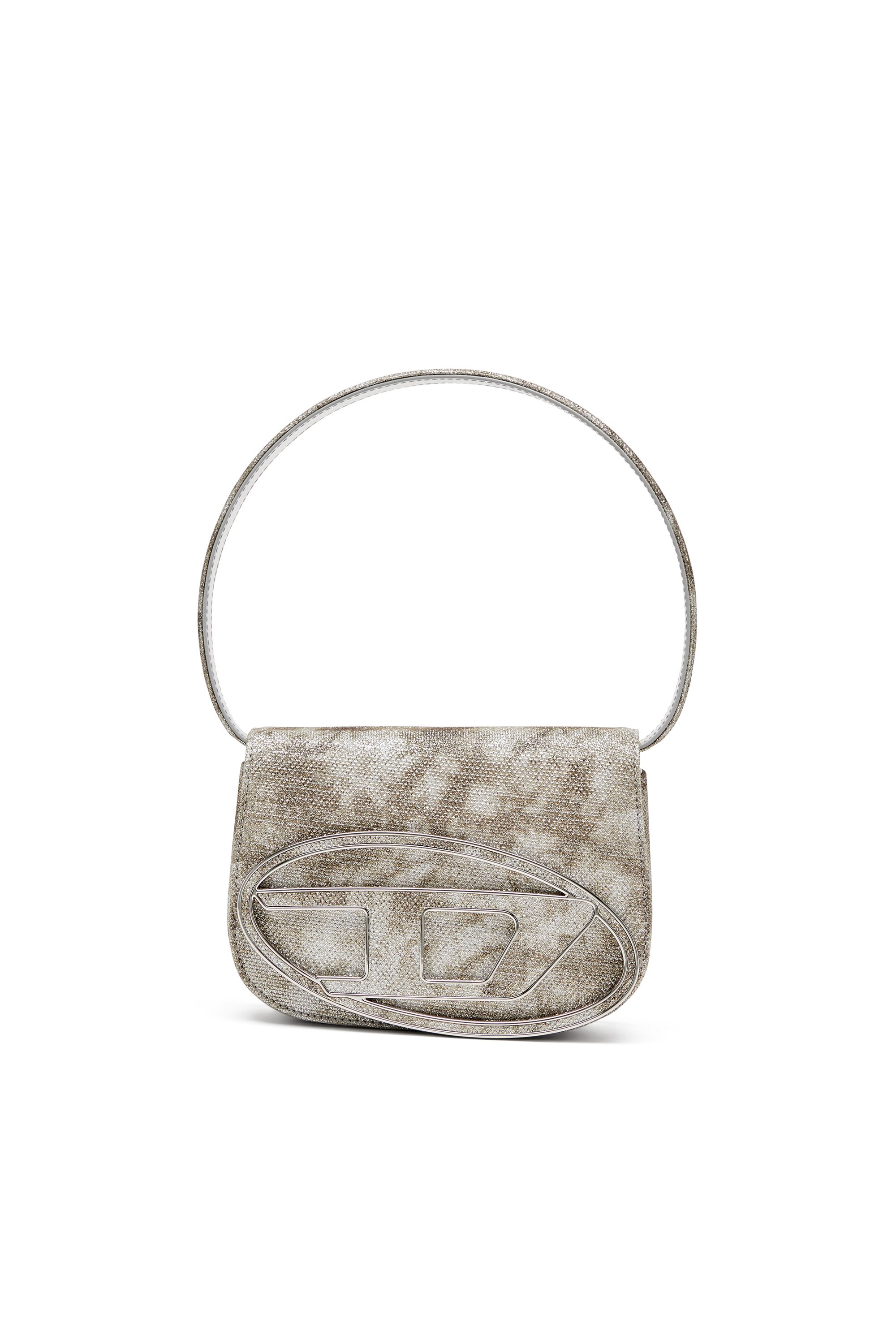 Diesel - 1DR, Iconica borsa a spalla in tessuto brillante Donna in Verde - 1