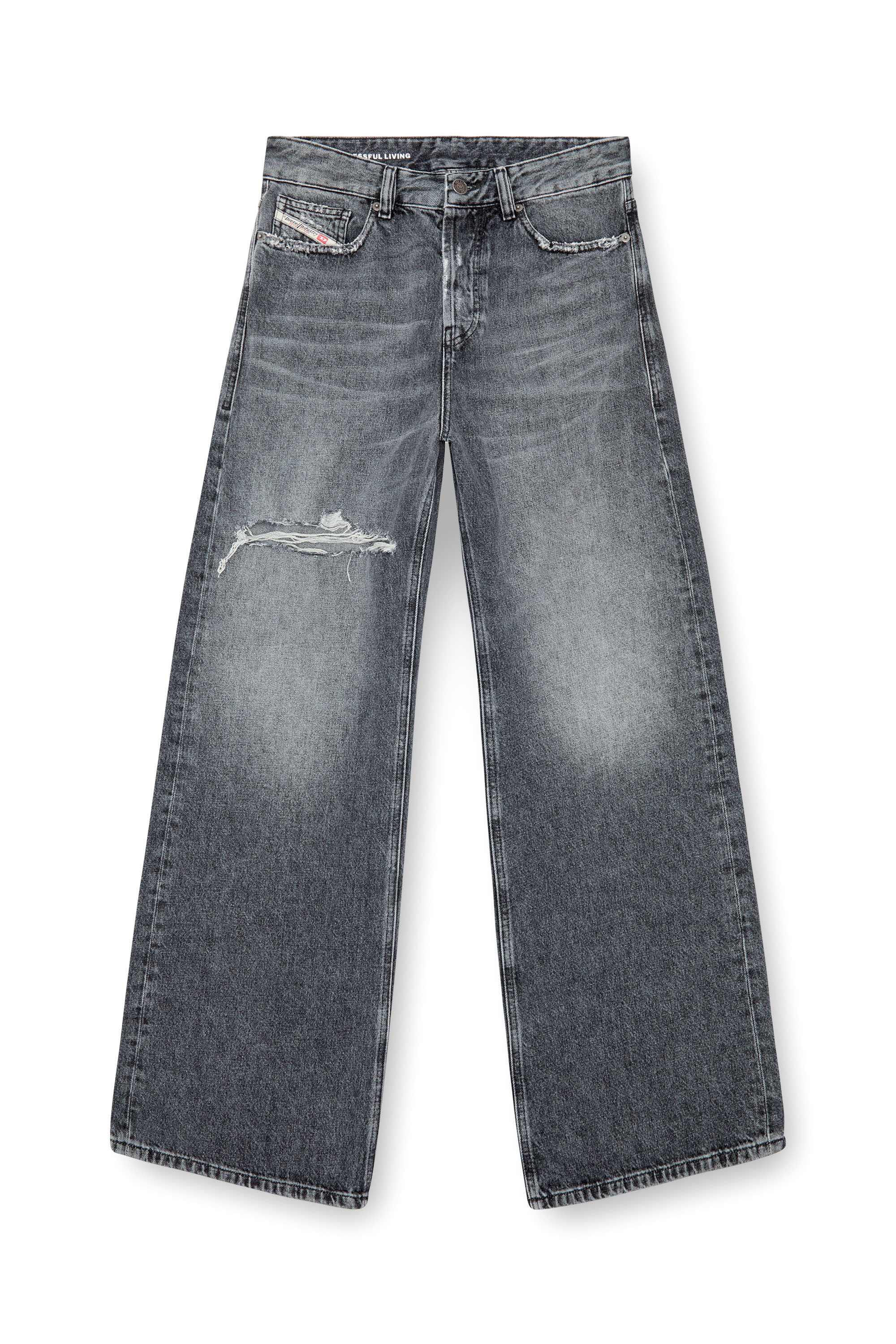 Diesel - Relaxed Jeans 1996 D-Sire 007X4 Donna, Nero/Grigio scuro - Image 3