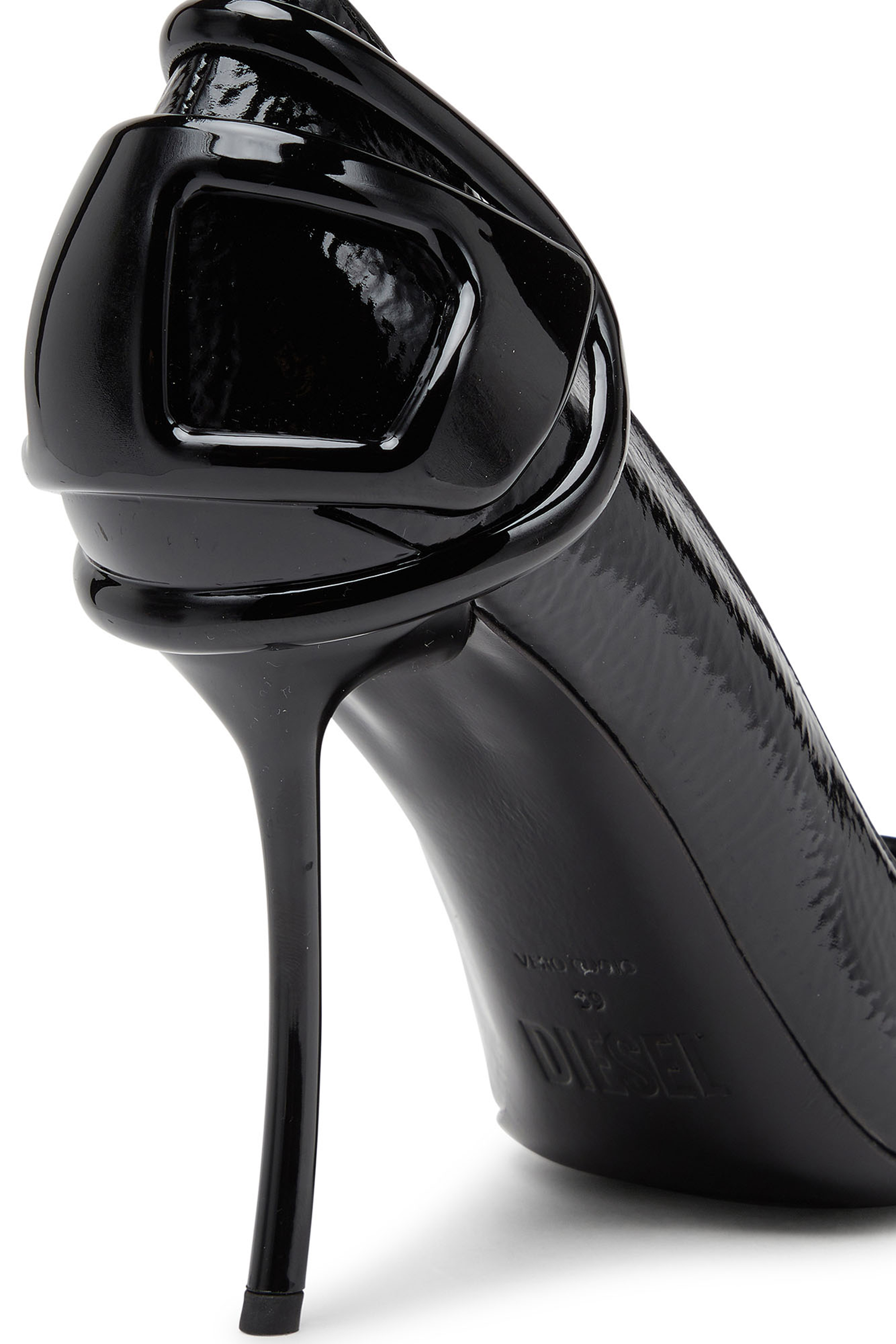 D-TEN&HALF P, Black Diesel - D-TEN&HALF P, Woman's D-Ten&Half-Glossy pumps with curved heel in Black - 5