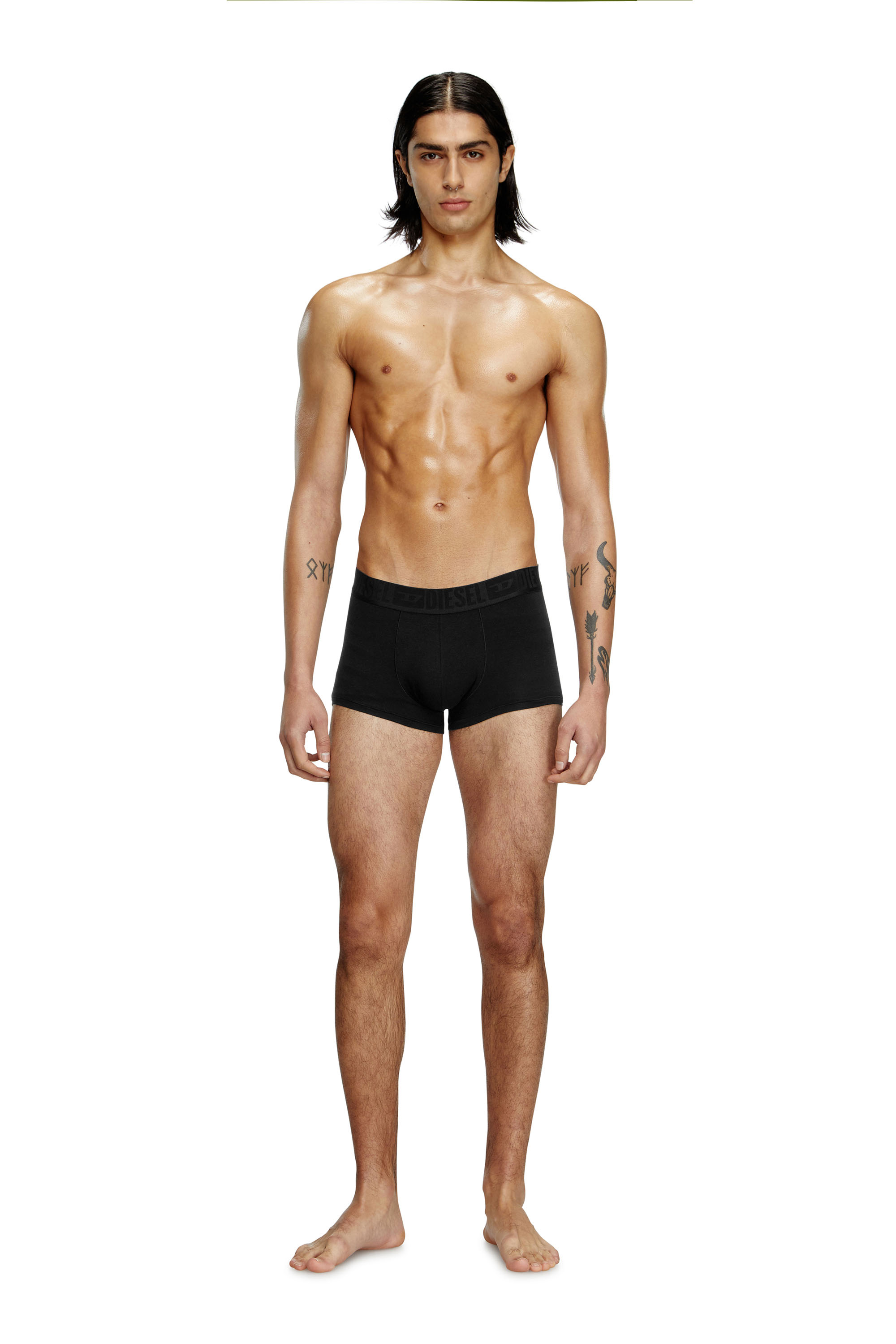 Diesel - BENJAMIN-D-MONO-3PACK, Set da tre paia di boxer tinta unita Uomo in Nero - 3