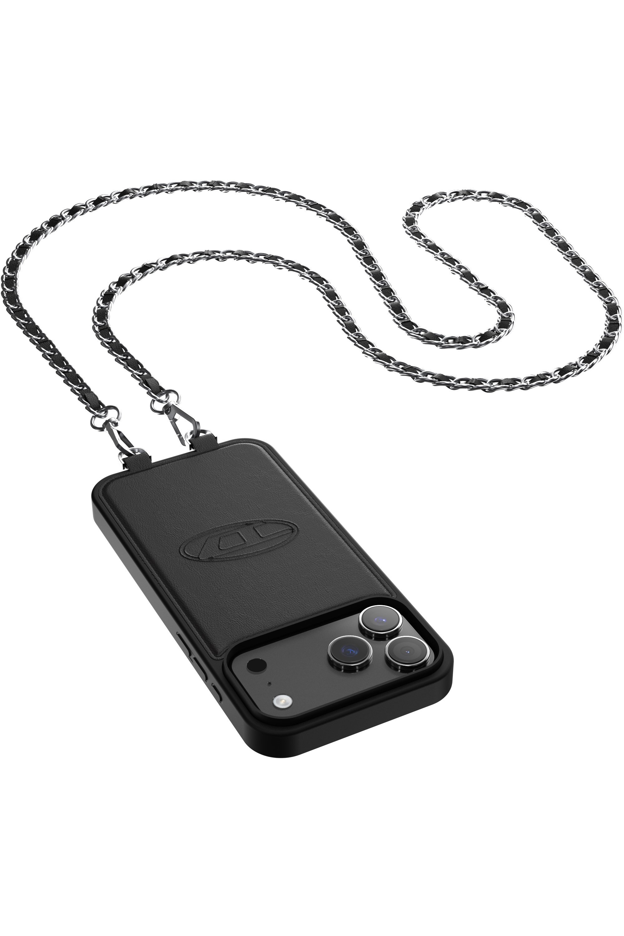 Diesel - 60663 MOULDED CASE, Cover Oval D con cinturino e MagSafe per iPhone 17 Pro Max Unisex in Nero - 2