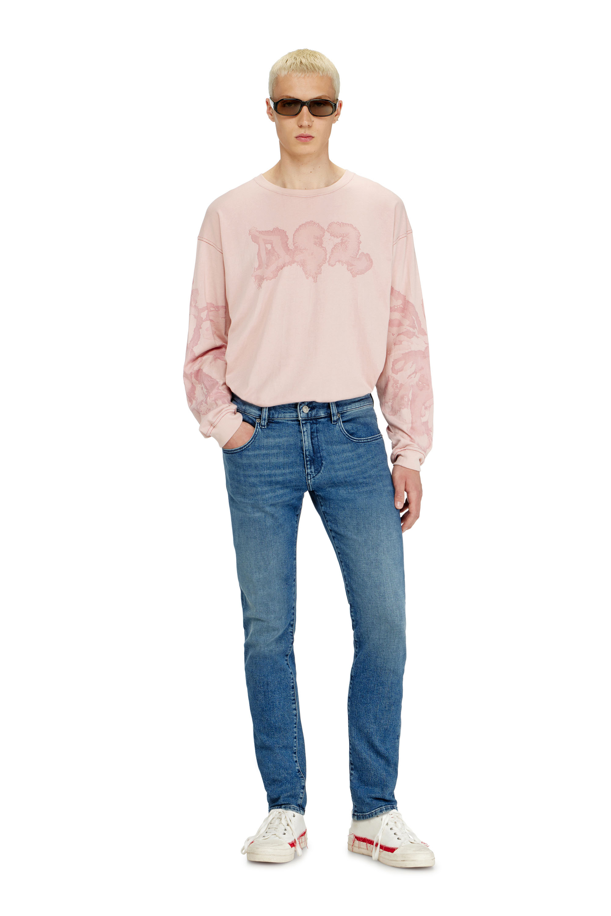 Diesel - Slim Jeans 2019 D-Strukt 0HDBK Uomo, Blu medio - Image 4