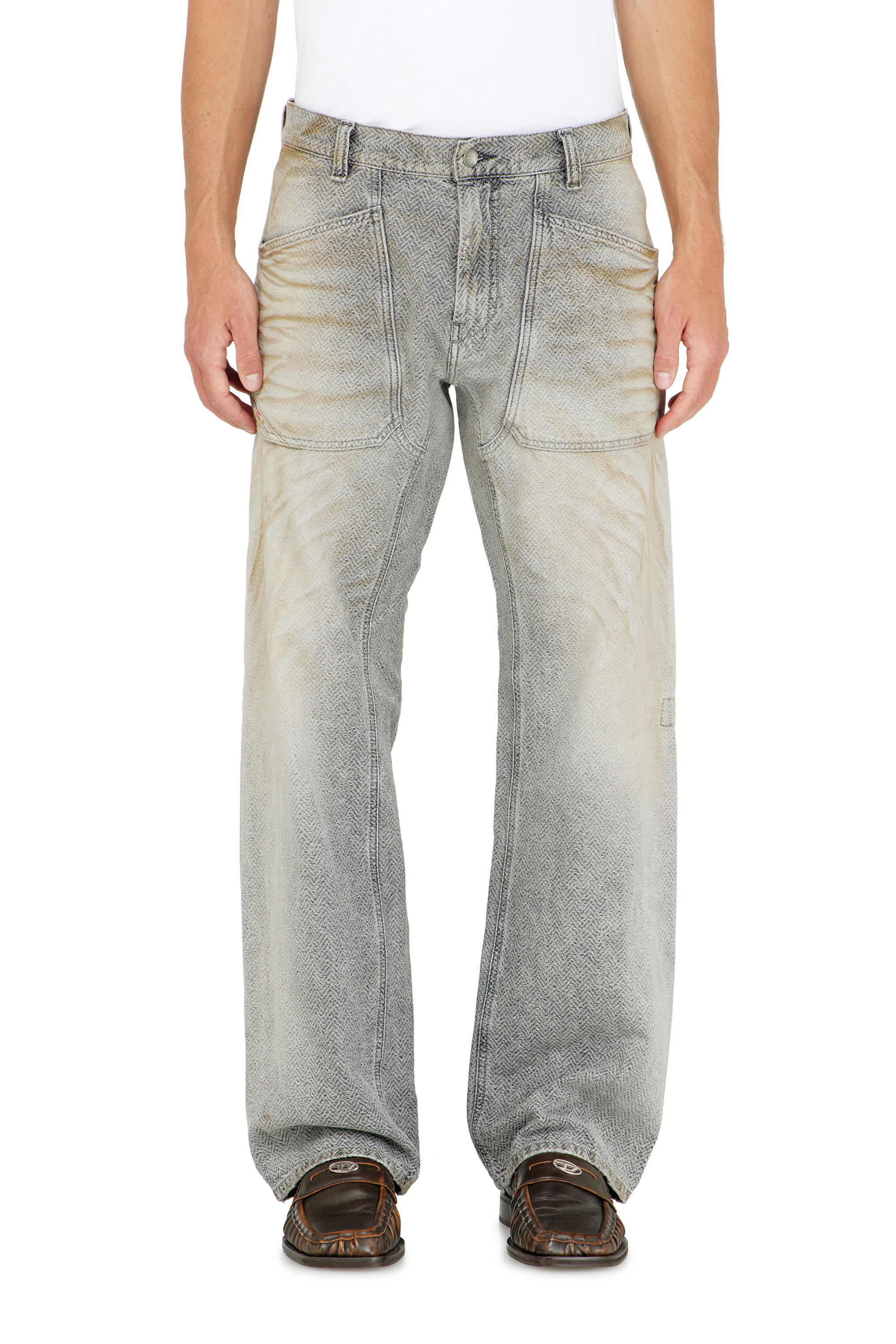 Diesel - Relaxed Jeans D-Zeta 09Q11 Uomo, Grigio - Image 4