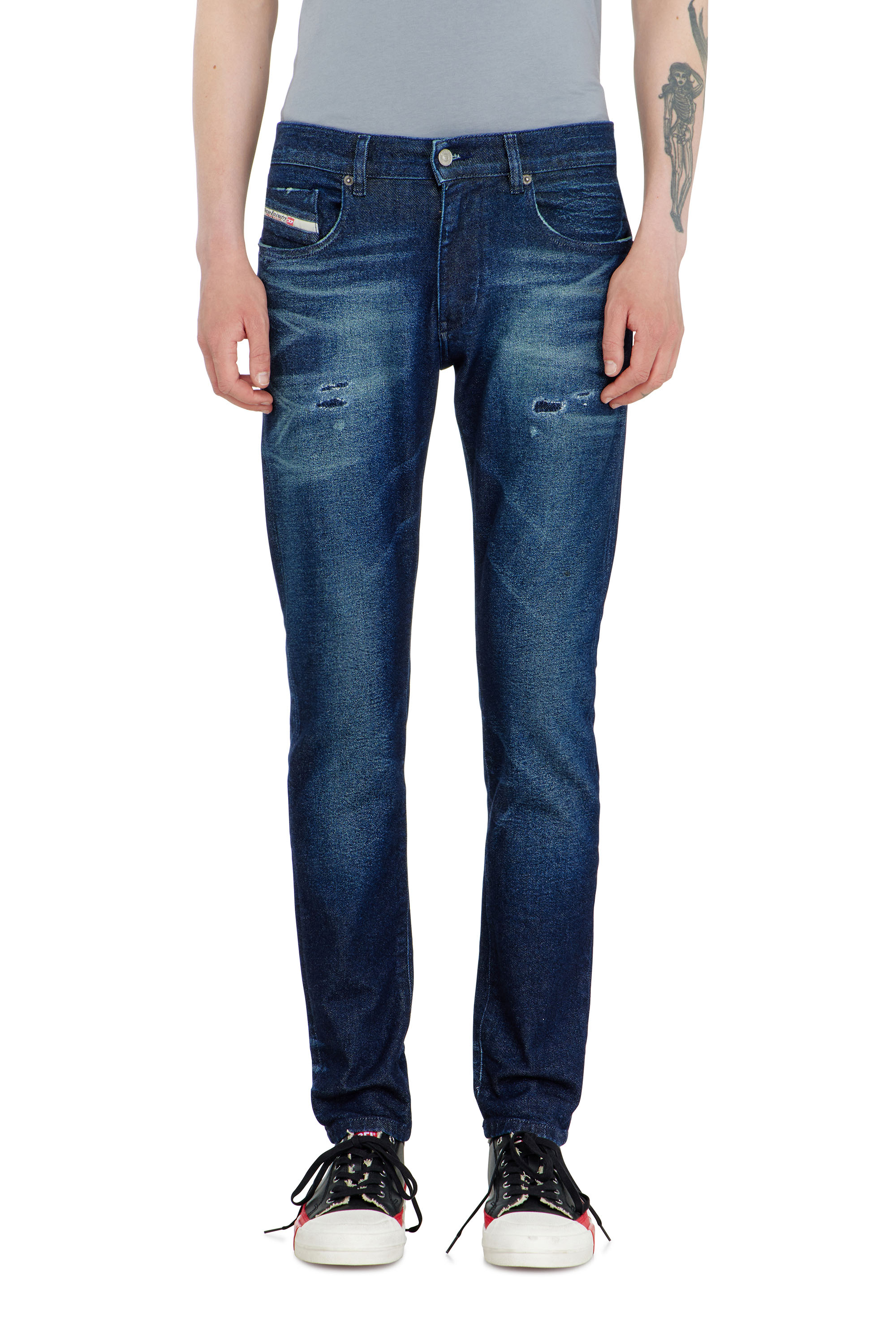 Diesel - Slim Jeans 2019 D-Strukt 0KBBU Uomo, Blu Scuro - Image 4