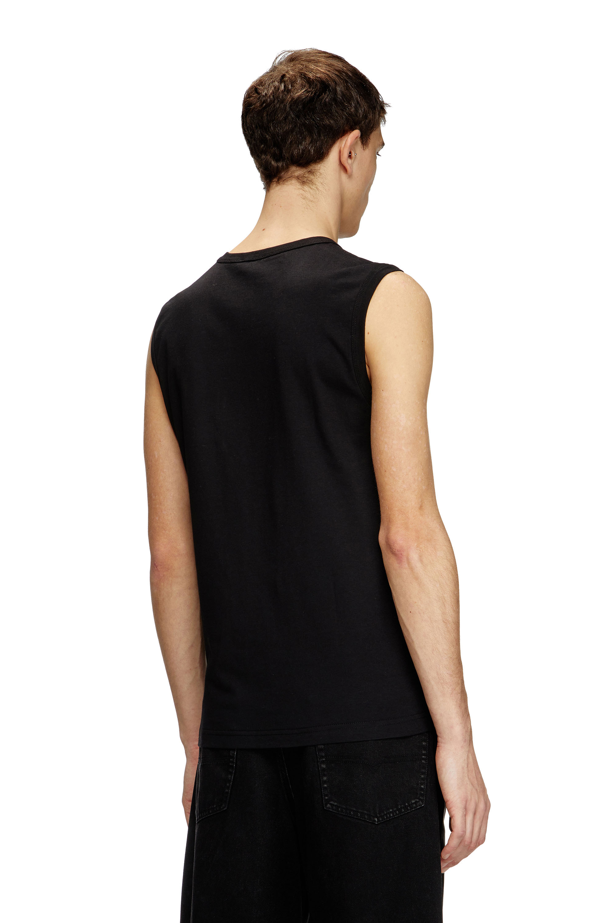 Diesel - T-BISCO-OD, Tank top con Oval D metallizzato Uomo in Nero - 4