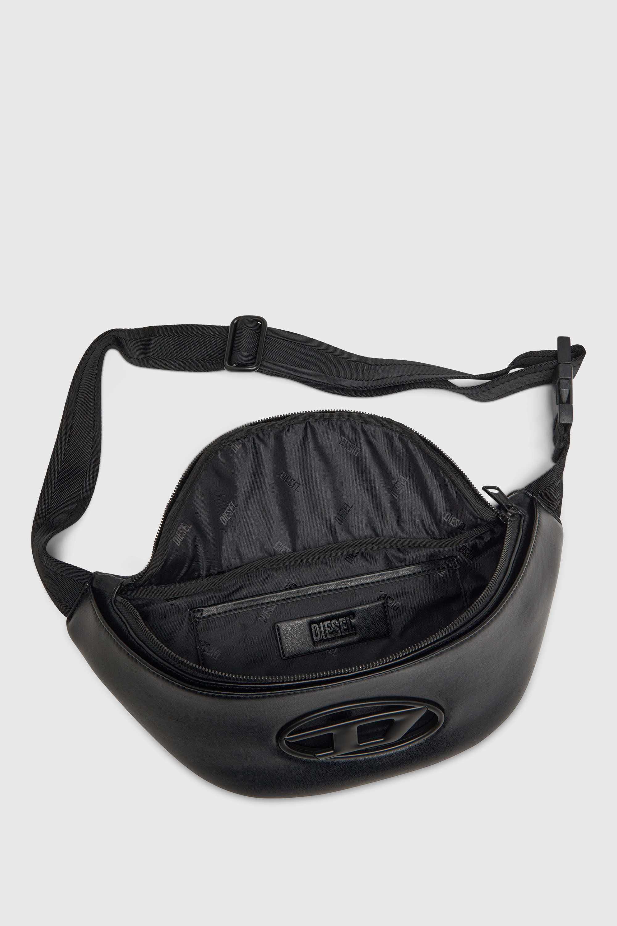 Diesel - HOLI-D BELT BAG M, Holi-D-Marsupio in PU e neoprene Uomo in Nero - 3