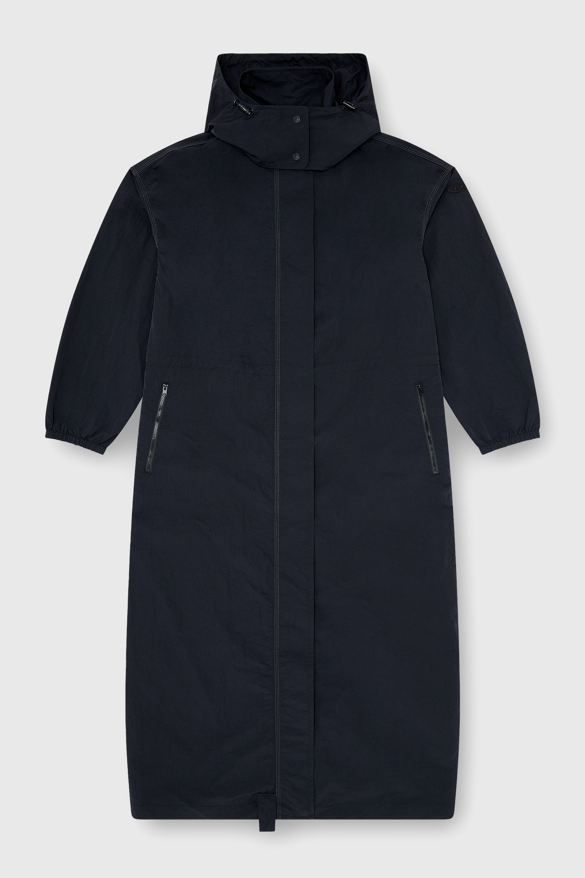Diesel - G-ASTER-T1, Trench in nylon con cappuccio rimovibile Donna in Blu - 2
