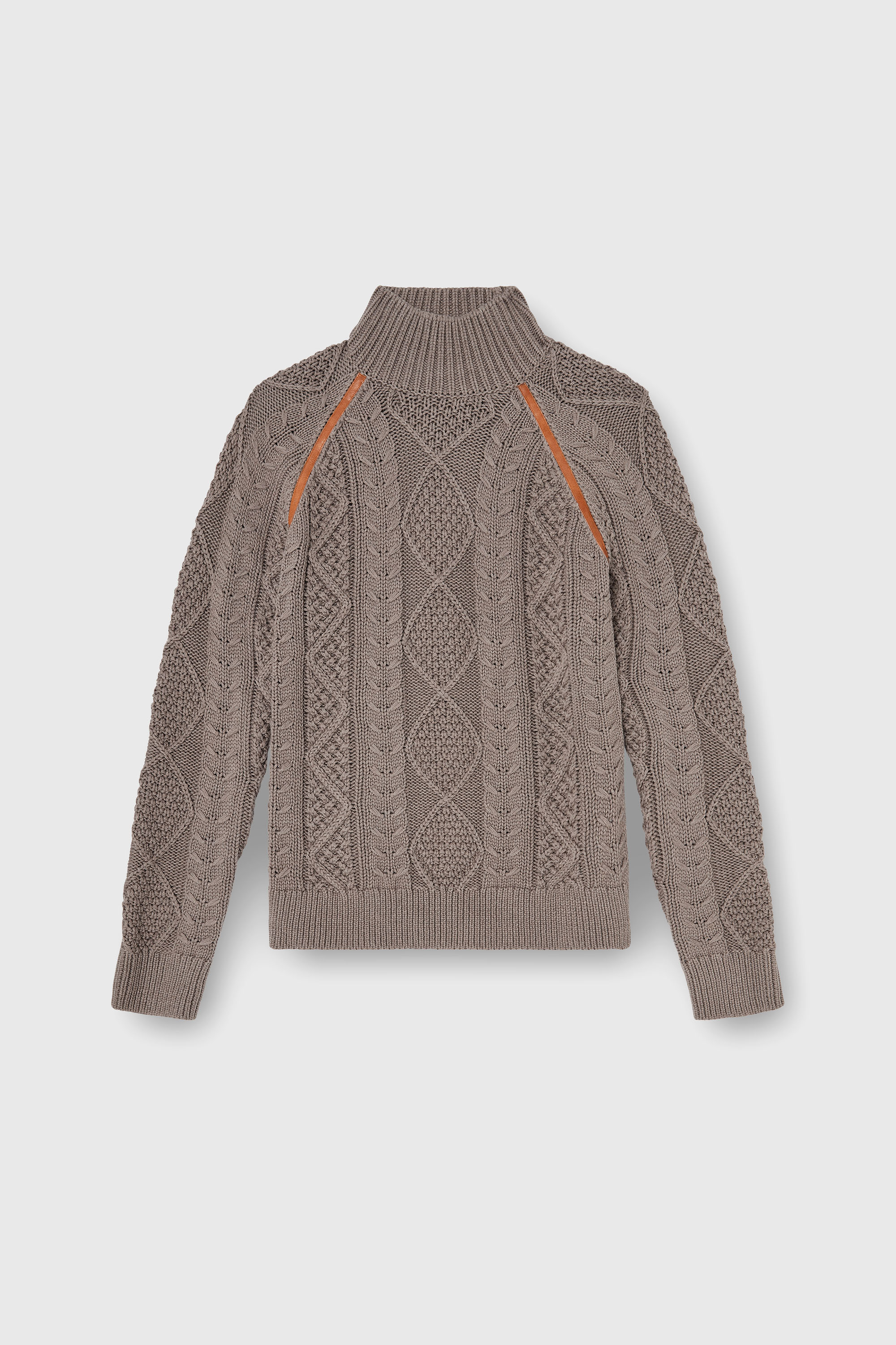 Diesel - K-INOME, Dolcevita in maglia a trecce Uomo in Marrone - 2