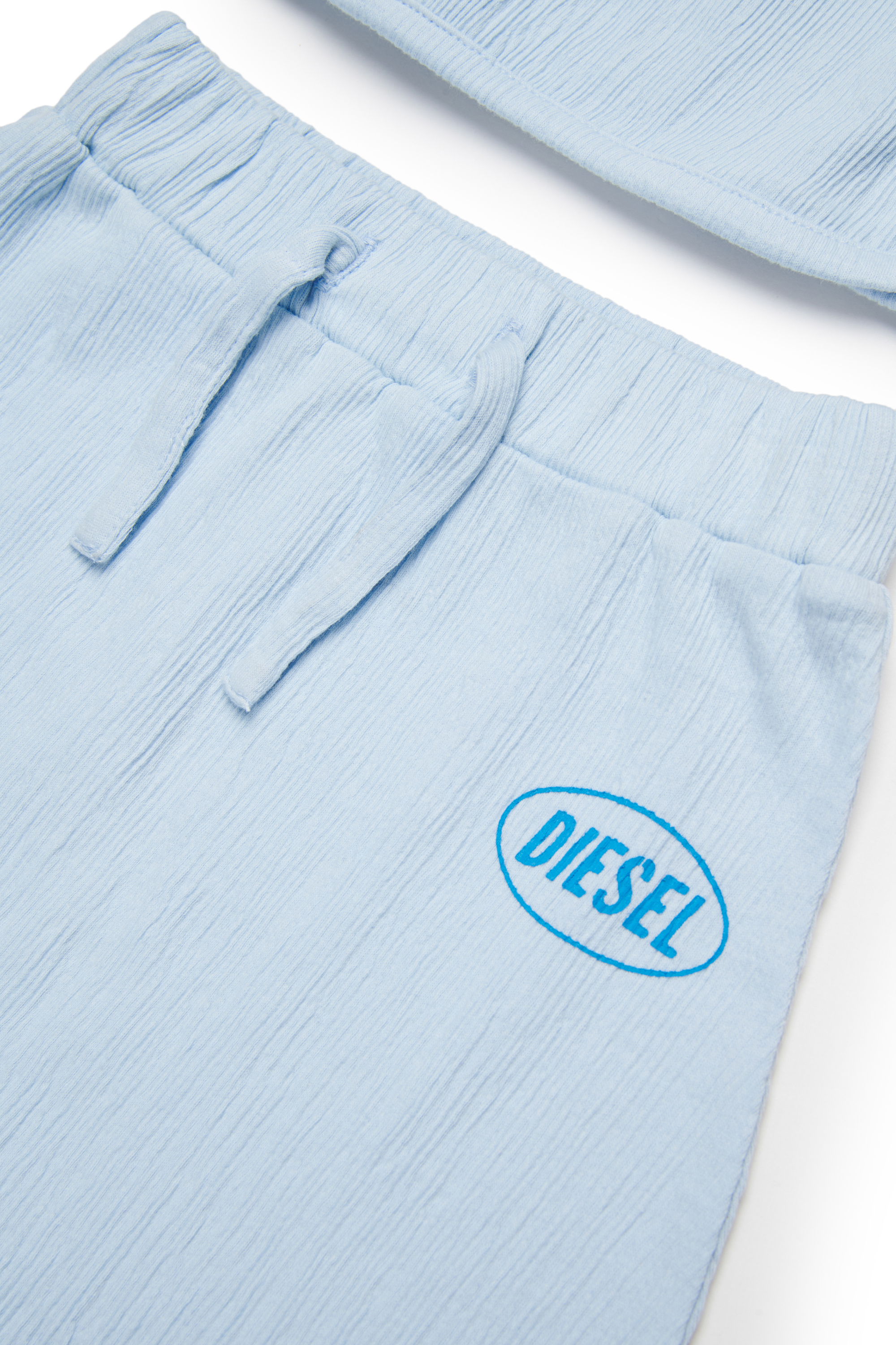 Diesel - STSIDE-NB-SET, Completo jumpsuit in cotone testurizzato Unisex in Blu - 4