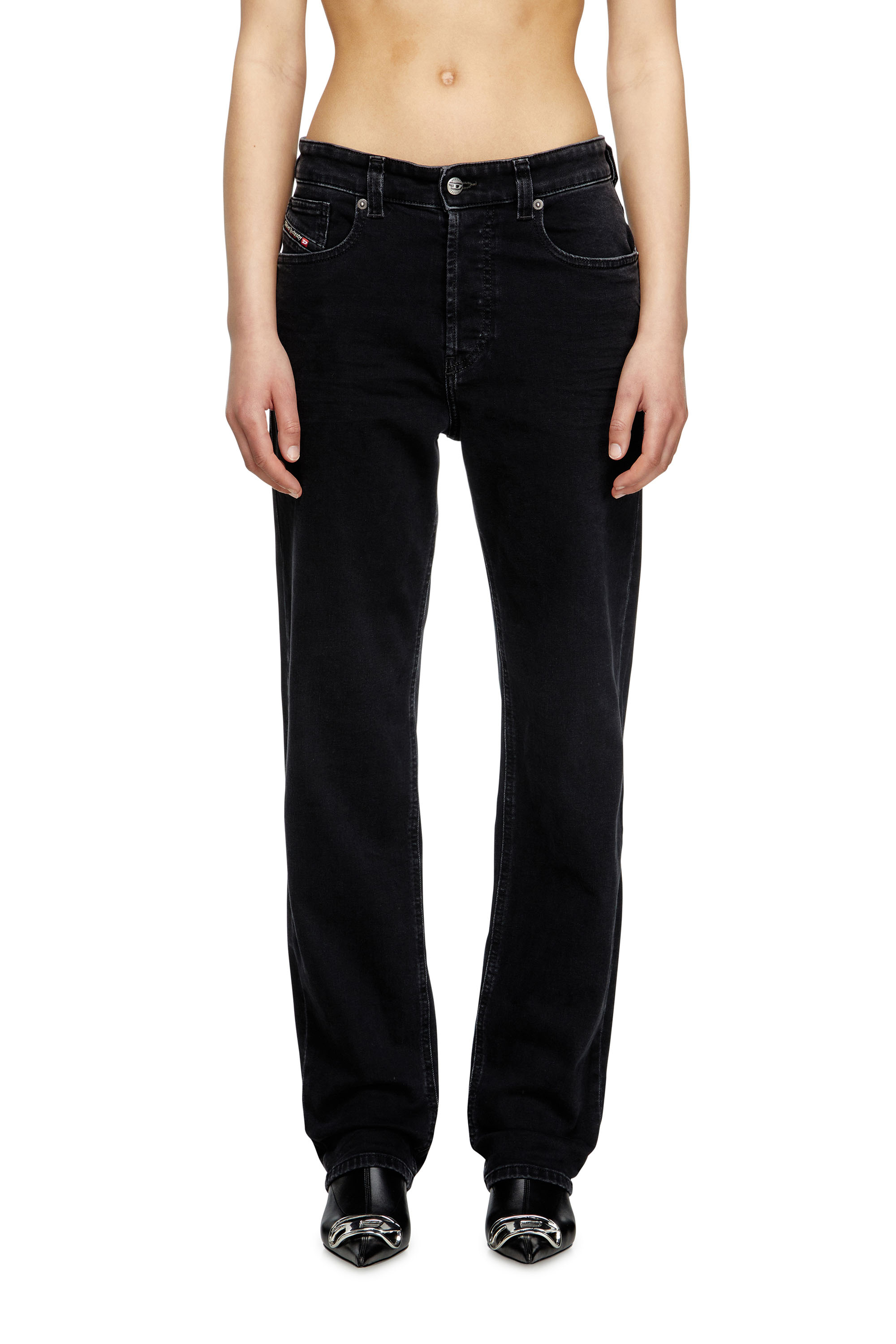 Diesel - Regular Jeans 1988 D-Ark 09M69 Donna, Nero/Grigio scuro - Image 1