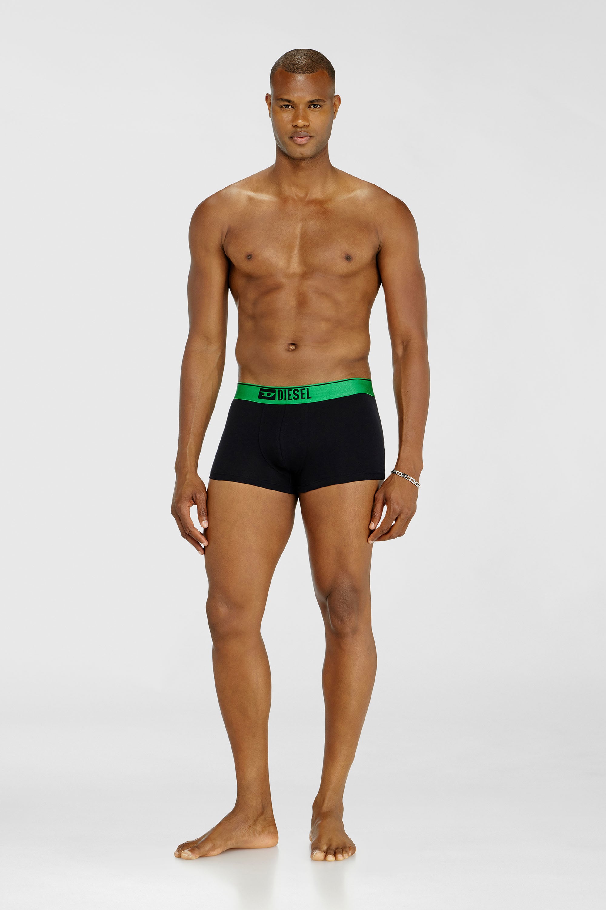 Diesel - DAMIEN-GFT-3PACK, Set da tre boxer lungo con fascia in vita metallizzata Uomo in Nero - 2