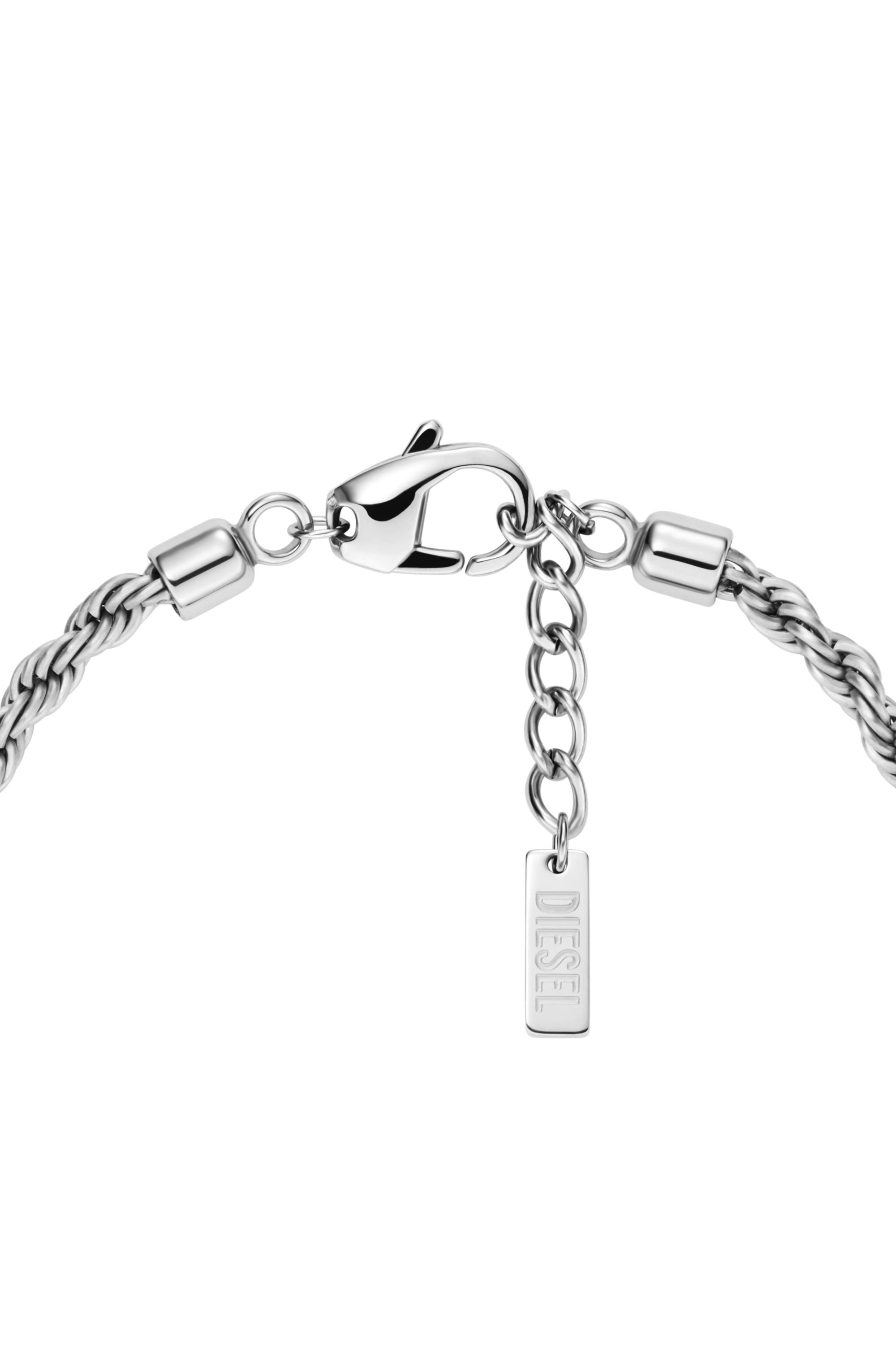 Diesel - DX1622040 JEWELLERY, Bracciale con ciondoli in acciaio Unisex in Argento - 2