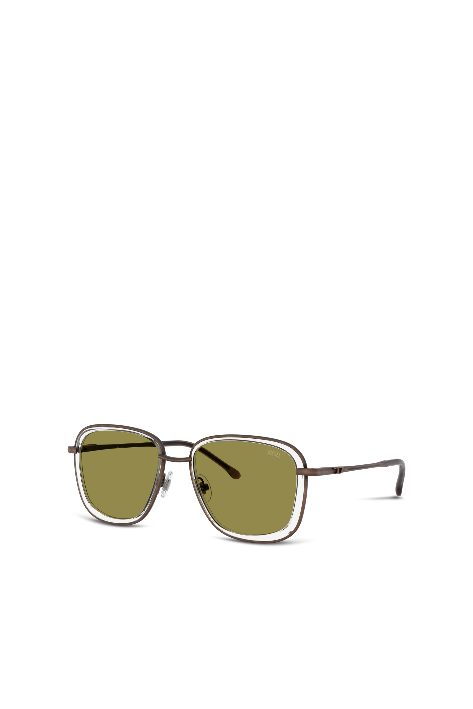 Diesel - 0DL1017, Occhiali da sole quadrati Unisex in Verde - 1