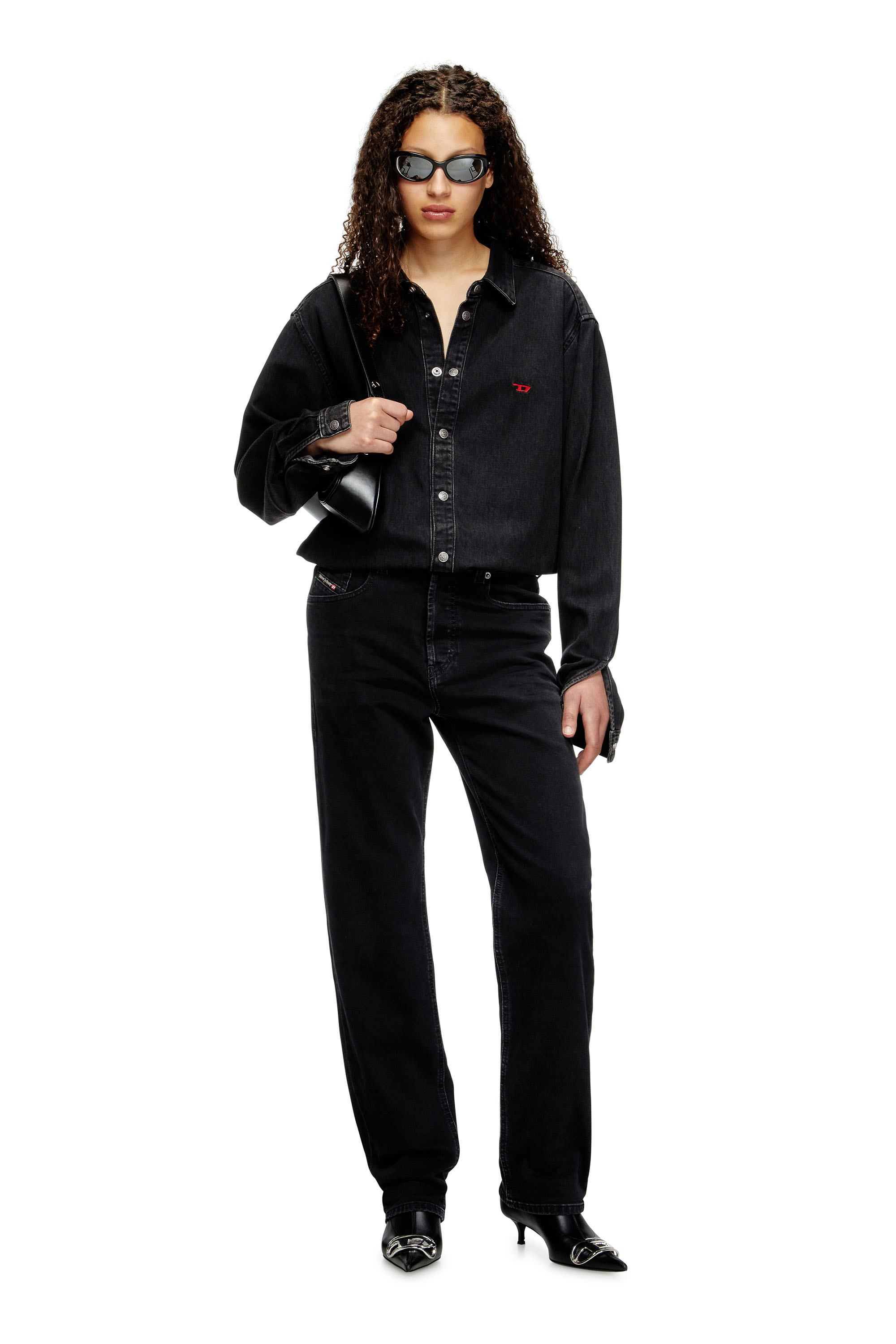 Diesel - Regular Jeans 1988 D-Ark 09M69 Donna, Nero/Grigio scuro - Image 2