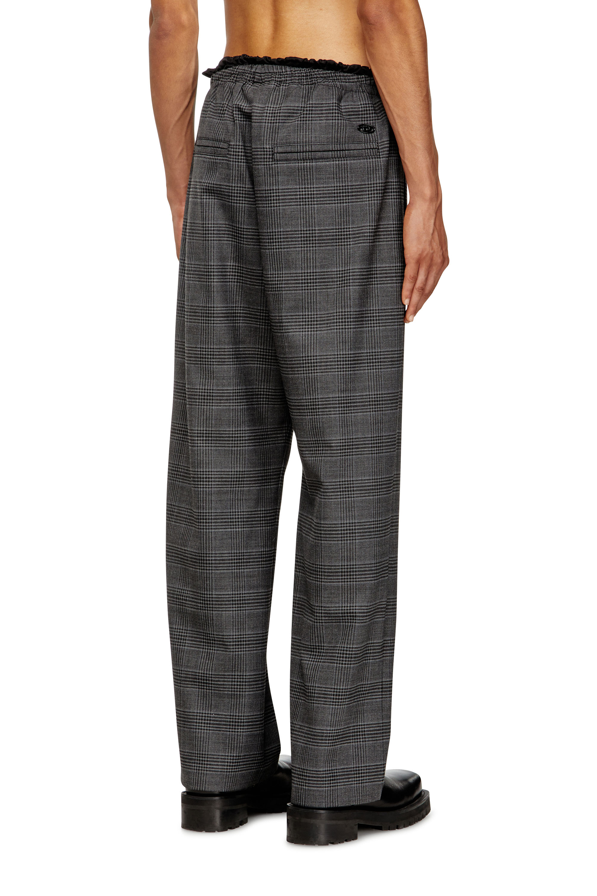 Diesel - P-TILSON, Pantaloni in lana con coulisse in vita Uomo in Multicolor - 4