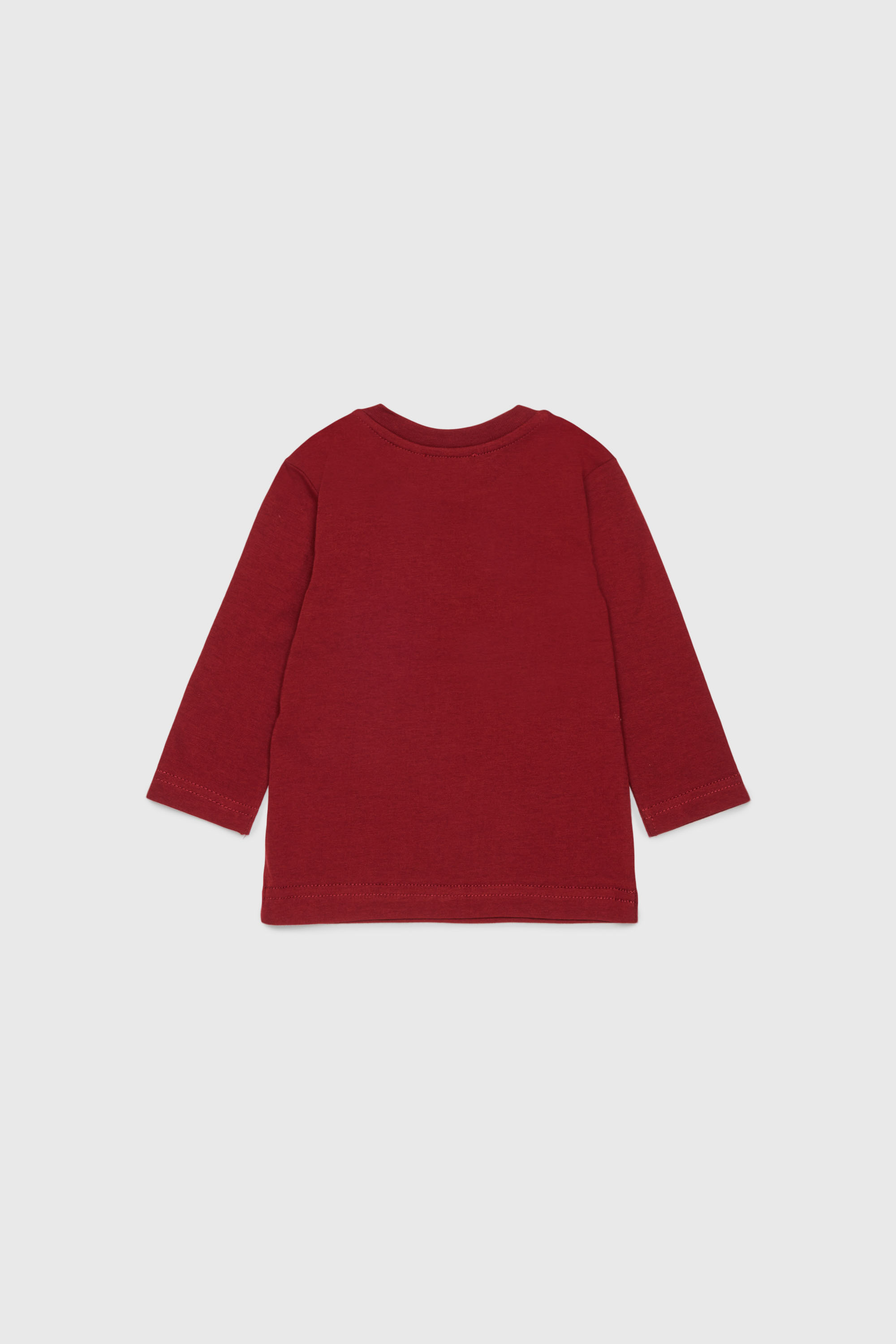 Diesel - TLODIMB, T-shirt a manica lunga con stampa Diesel Industry Uomo in Rosso - 2