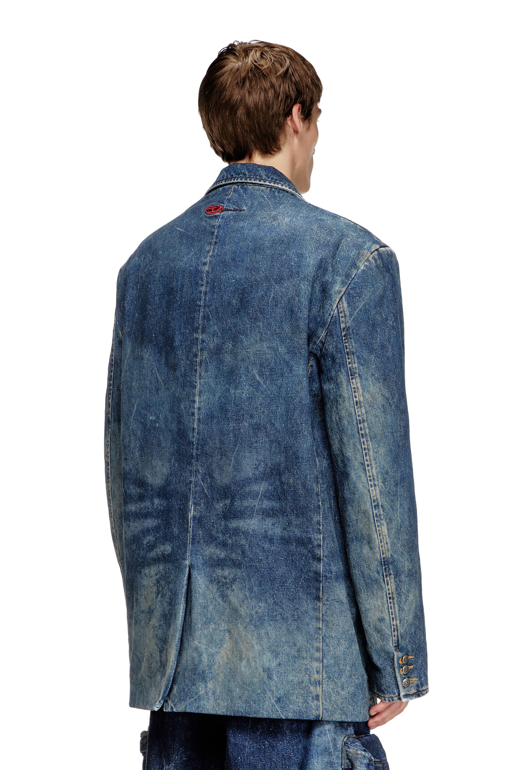 Diesel - D-OVER-DD, Blazer in denim trattato a mano Unisex in Blu - 4