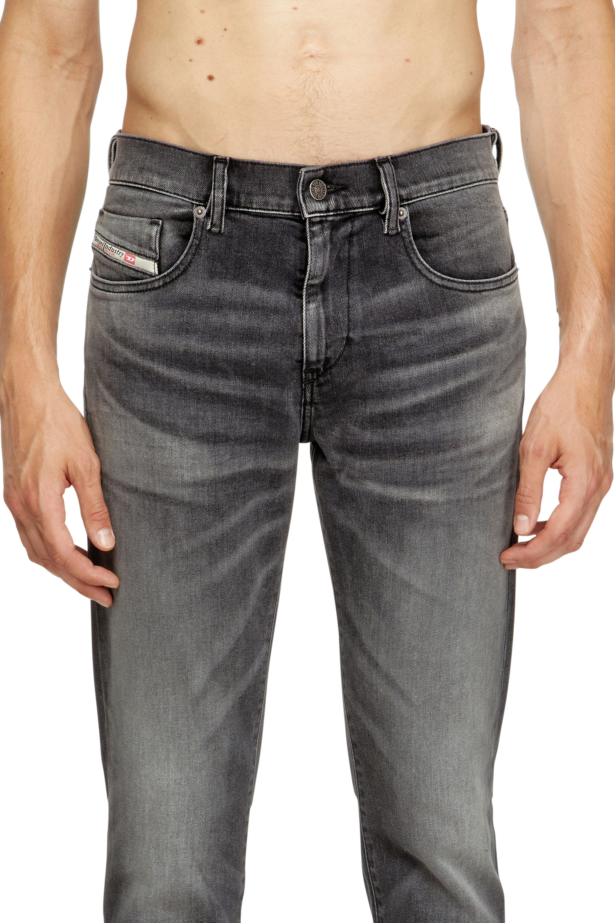 Diesel - Slim Jeans 2019 D-Strukt 09J52 Uomo, Nero/Grigio scuro - Image 4