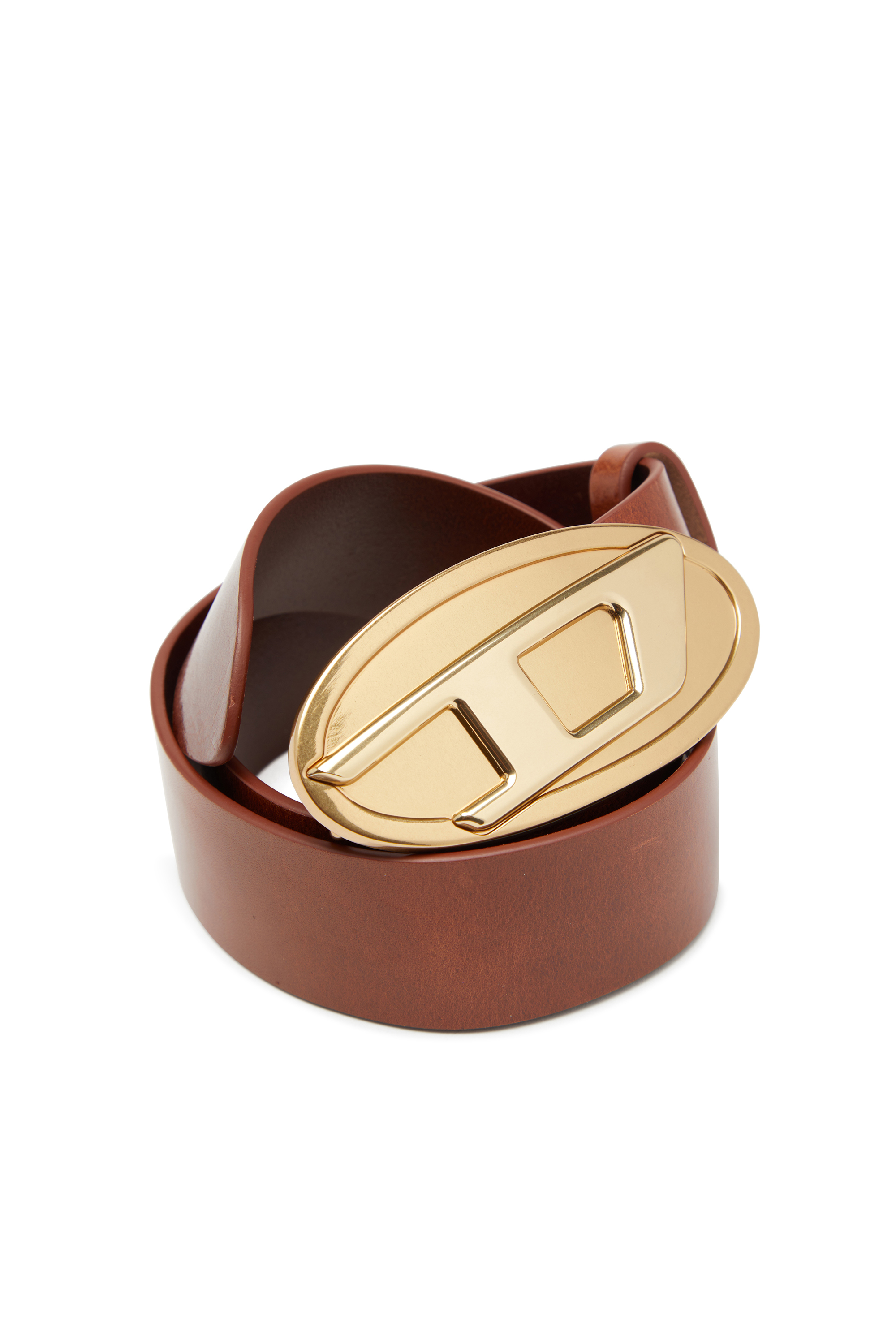 Diesel - B-1DR 2.0, Cintura in pelle da 4 cm con placca Oval D Donna in Multicolor - 3