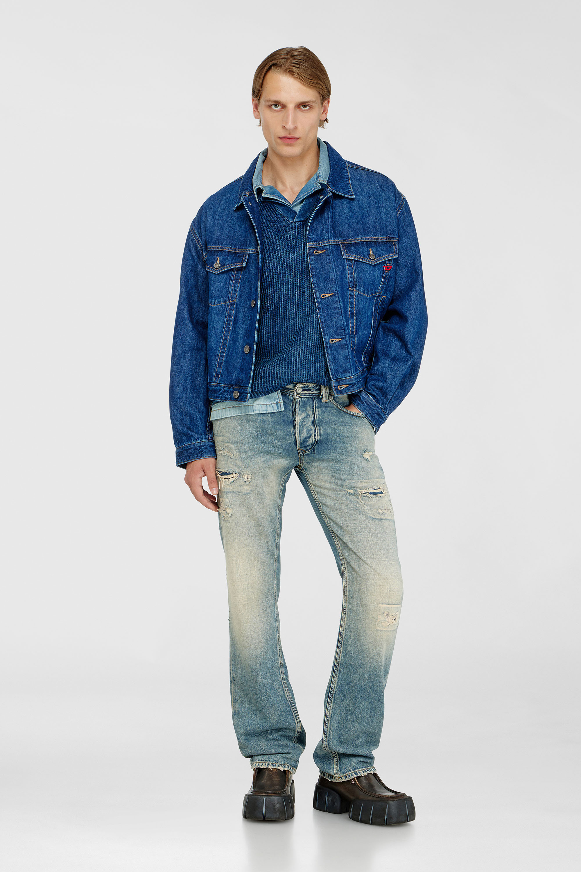 Diesel - Regular Jeans 1985 Larkee 09P62 Uomo, Blu medio - Image 1