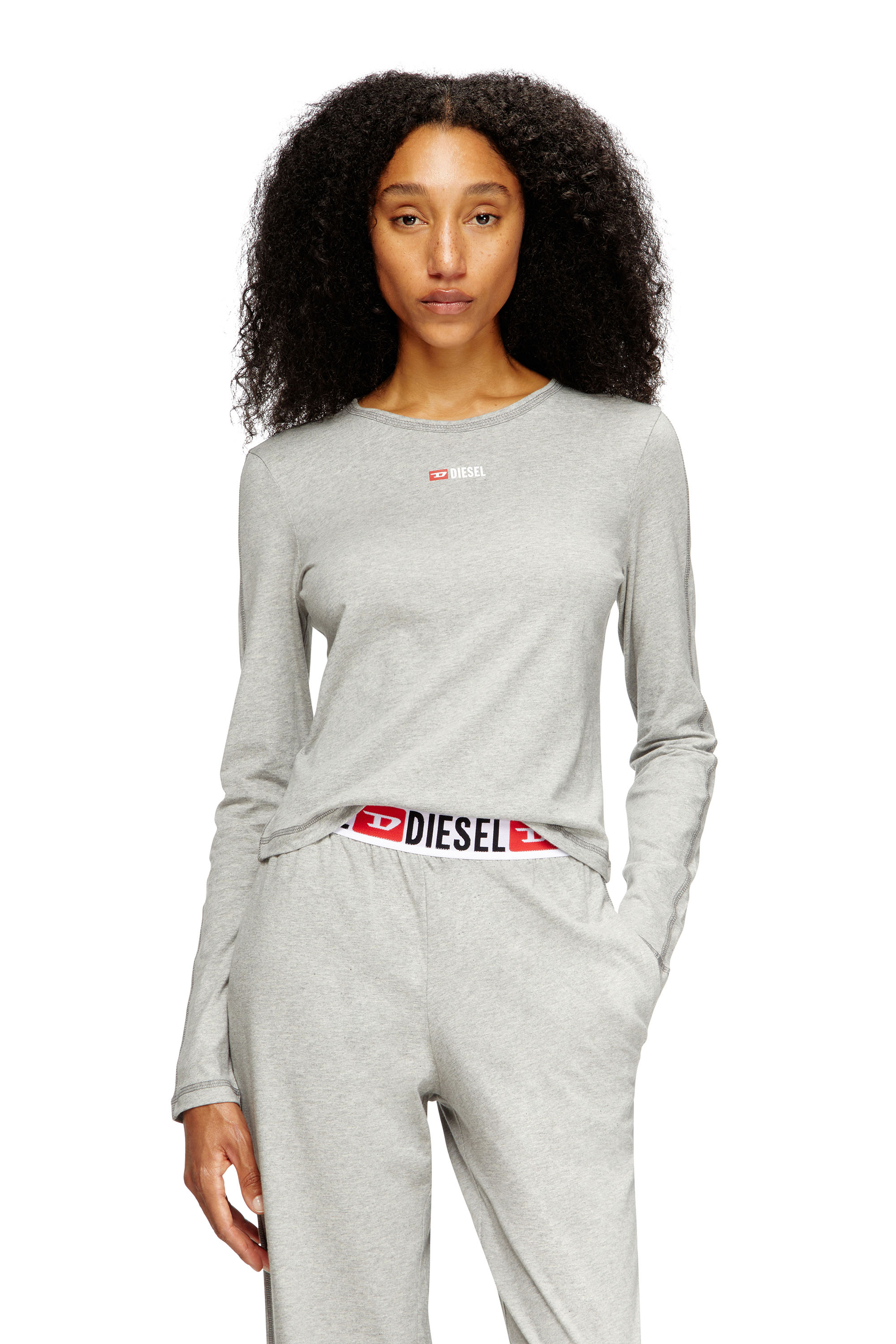 Diesel - SET-GILDA-D-CORE, Pigiama in cotone stretch Donna in Grigio - 3