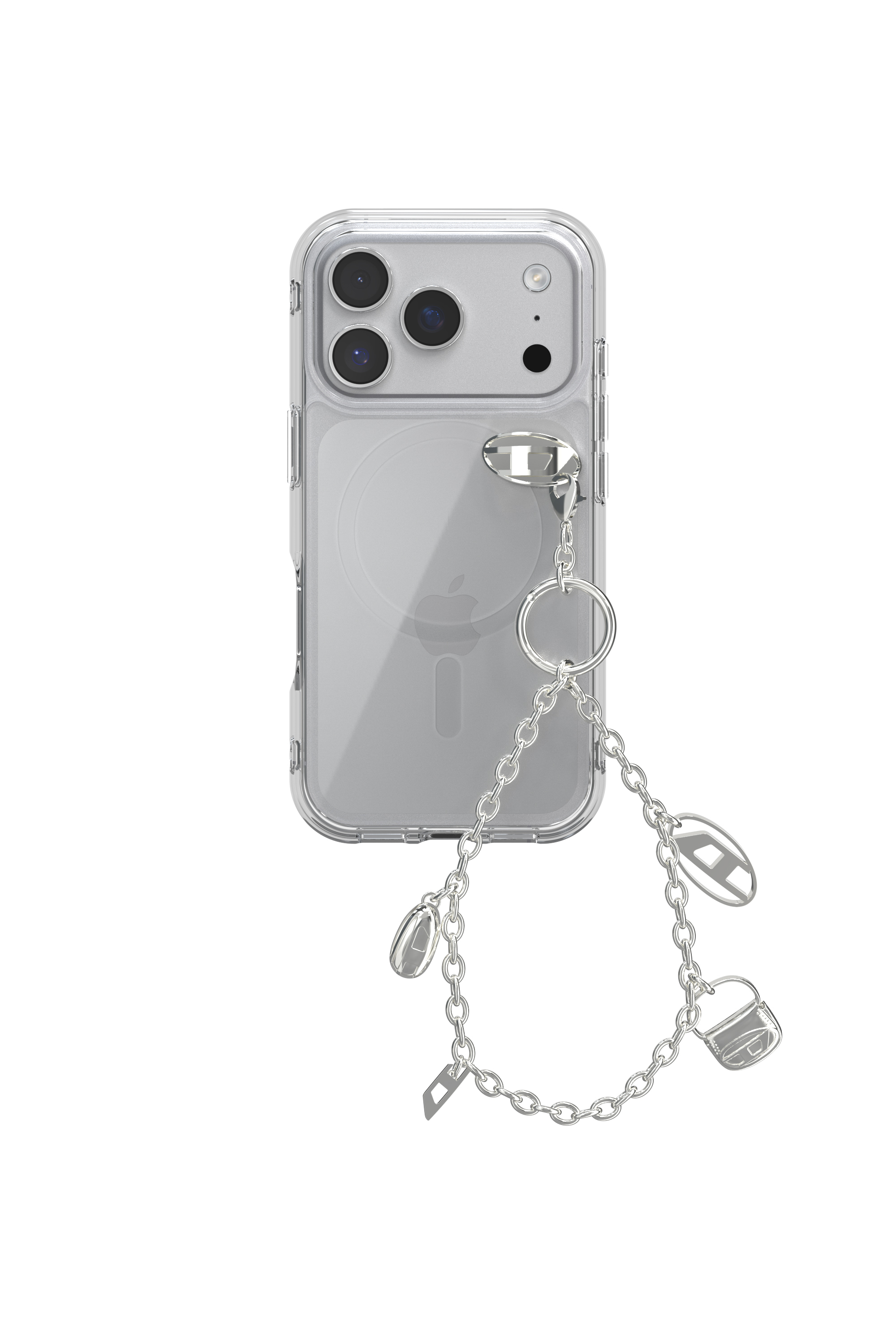 Diesel - 60456  PHONE CHARM, Ciondolo per telefono & Supporto per ciondolo & Tappo antipolvere Unisex in Argento - 2