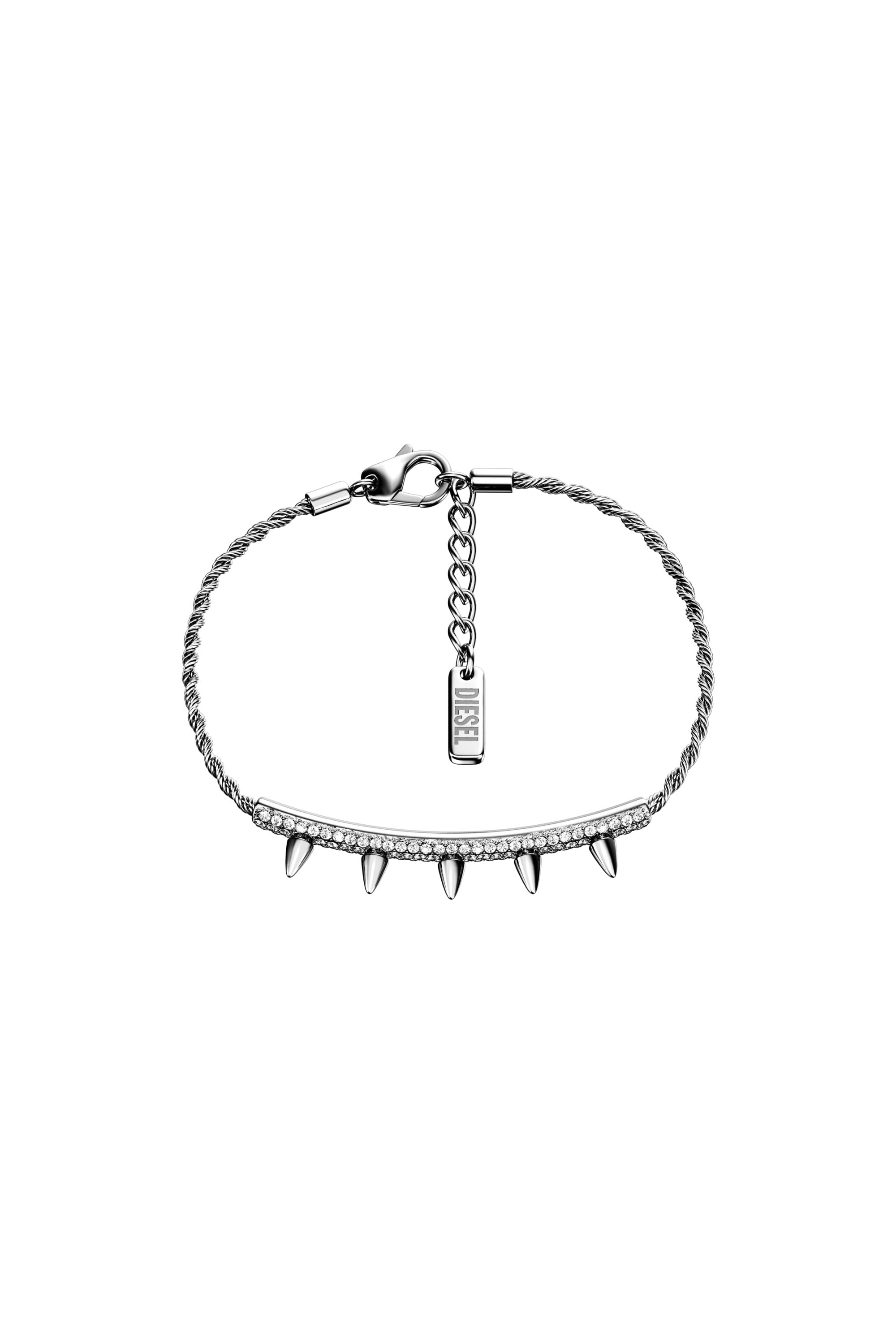 Diesel - DX1725040, Bracciale ID in acciaio inox Unisex in Argento - 1