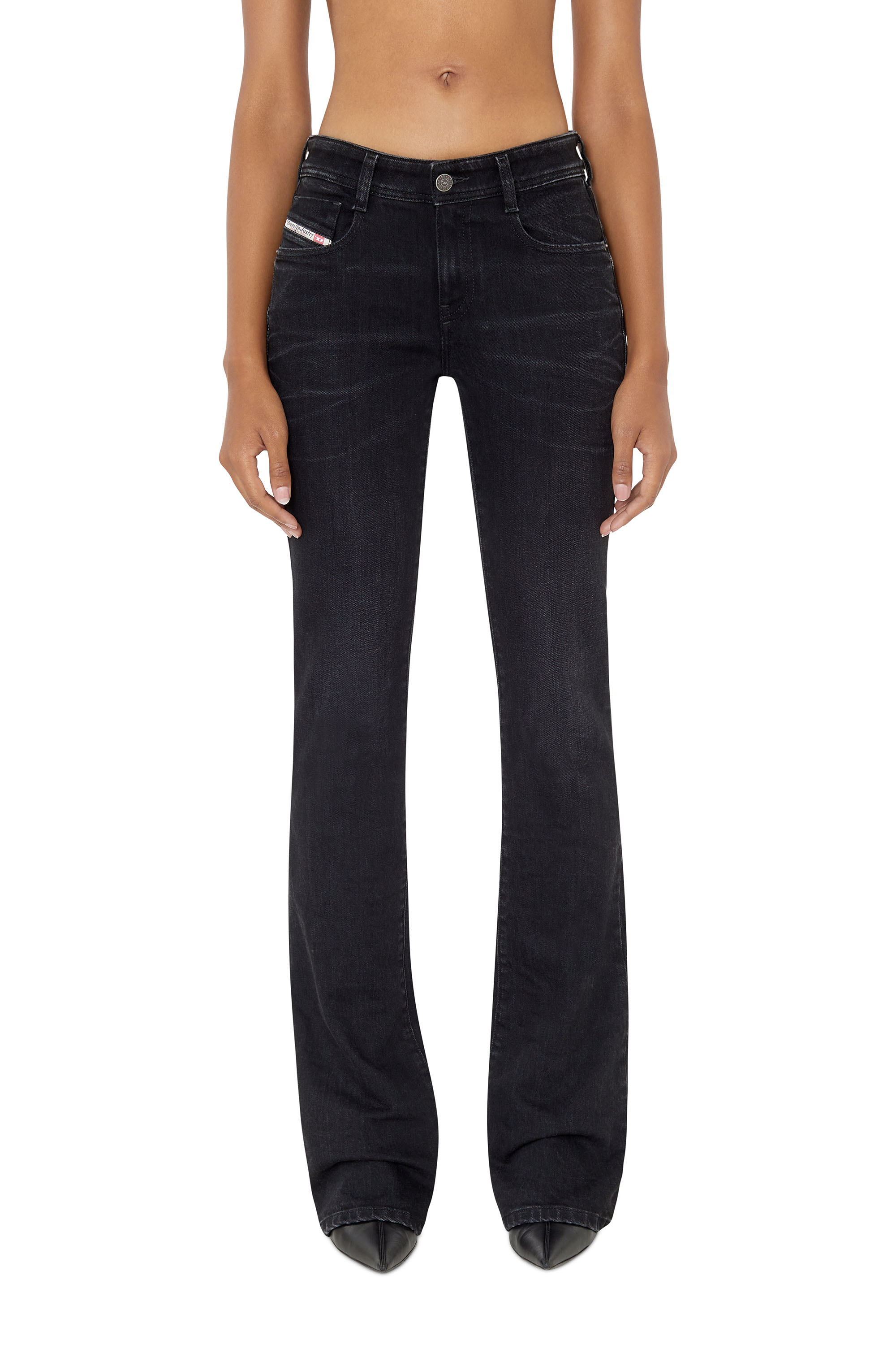 Diesel - 1969 D-EBBEY 09D48 Bootcut and Flare Jeans, Nero/Grigio scuro - Image 1