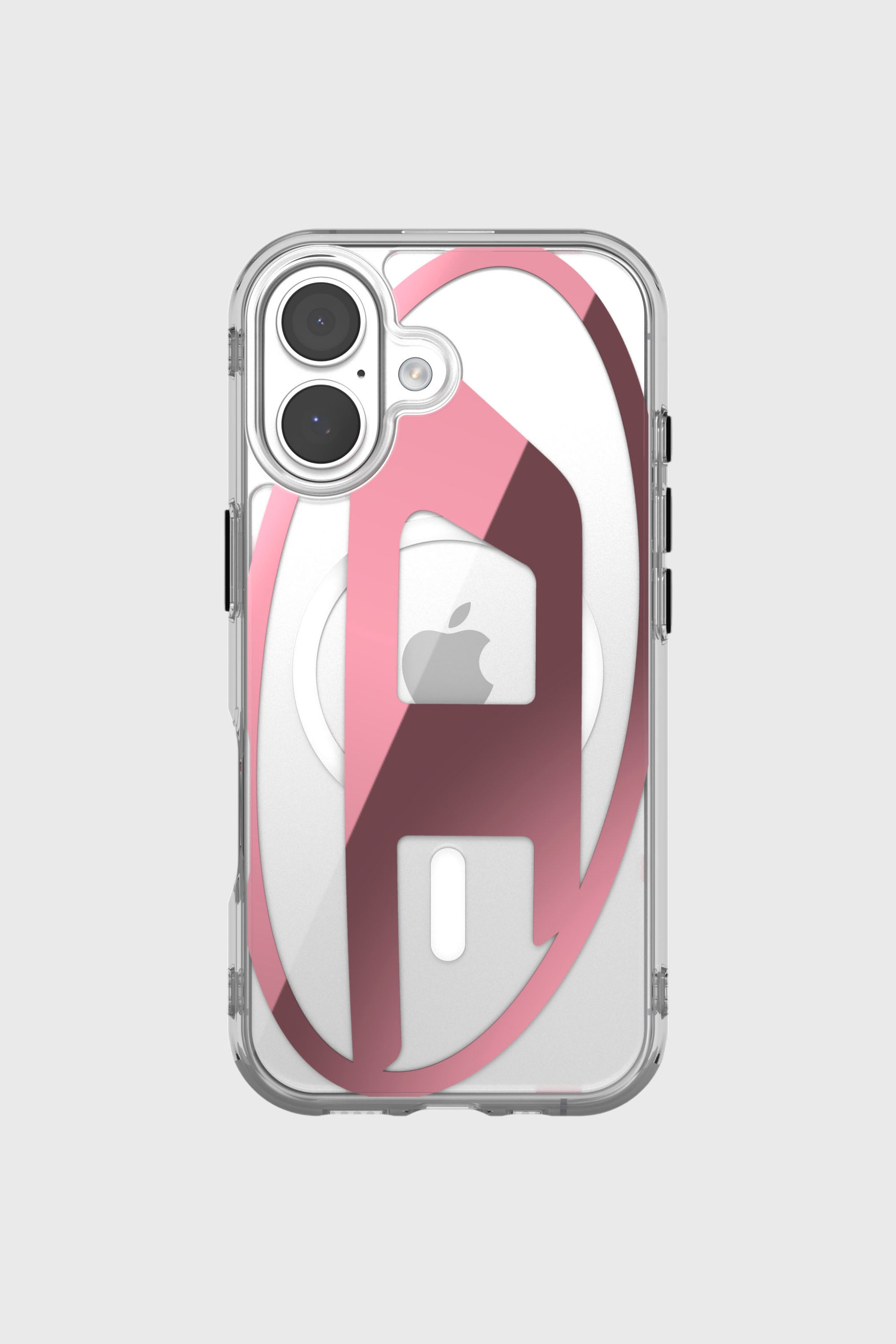 Diesel - 60419 AOP CASE, Custodia metallica Oval D con Magsafe per iPhone 17 Unisex in Rosa - 2